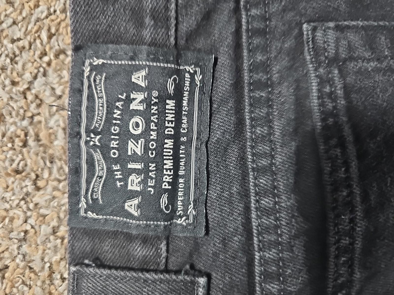 Arizona Jean Co. Arizona Premium Denim Relaxed Black Jeans Approx 40x32 Size US 40 / EU 56 - 6 Thumbnail