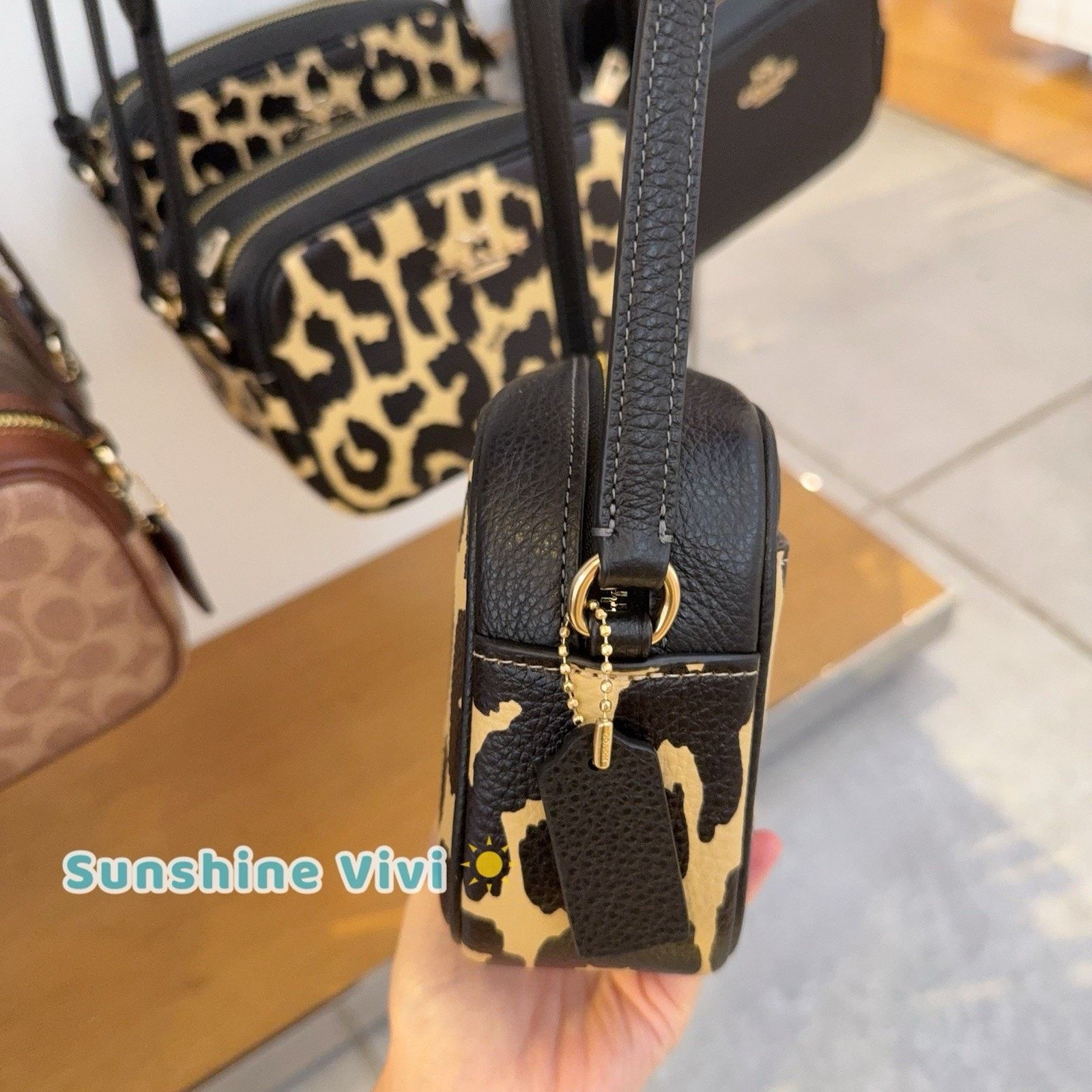 Coach NWT Coach Mini Jamie Camera Bag CBL95 Gold/Leopard Size ONE SIZE - 3 Thumbnail
