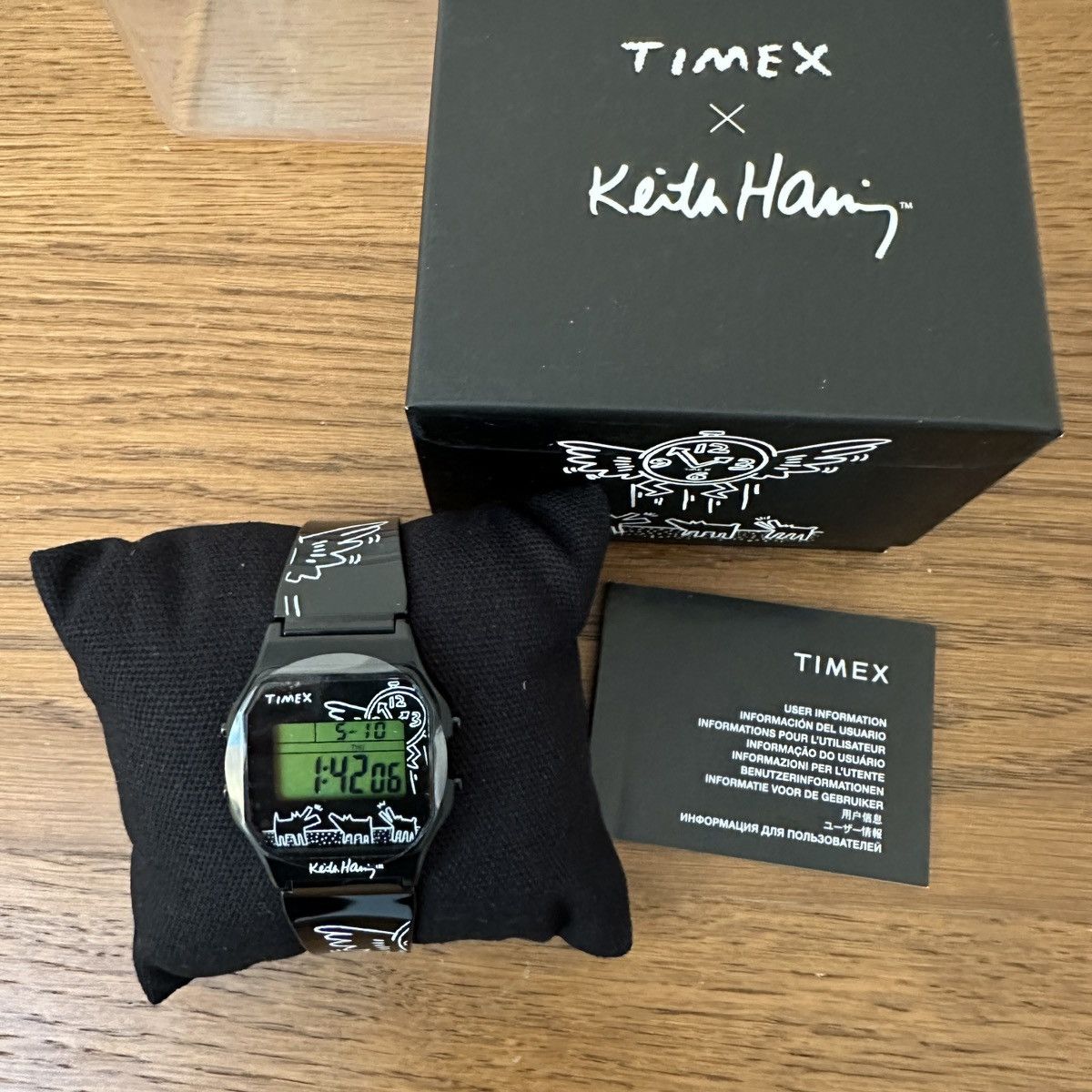 T80 X Keith Haring 34Mm Resin Strap Digital Watch in Grey, Men's