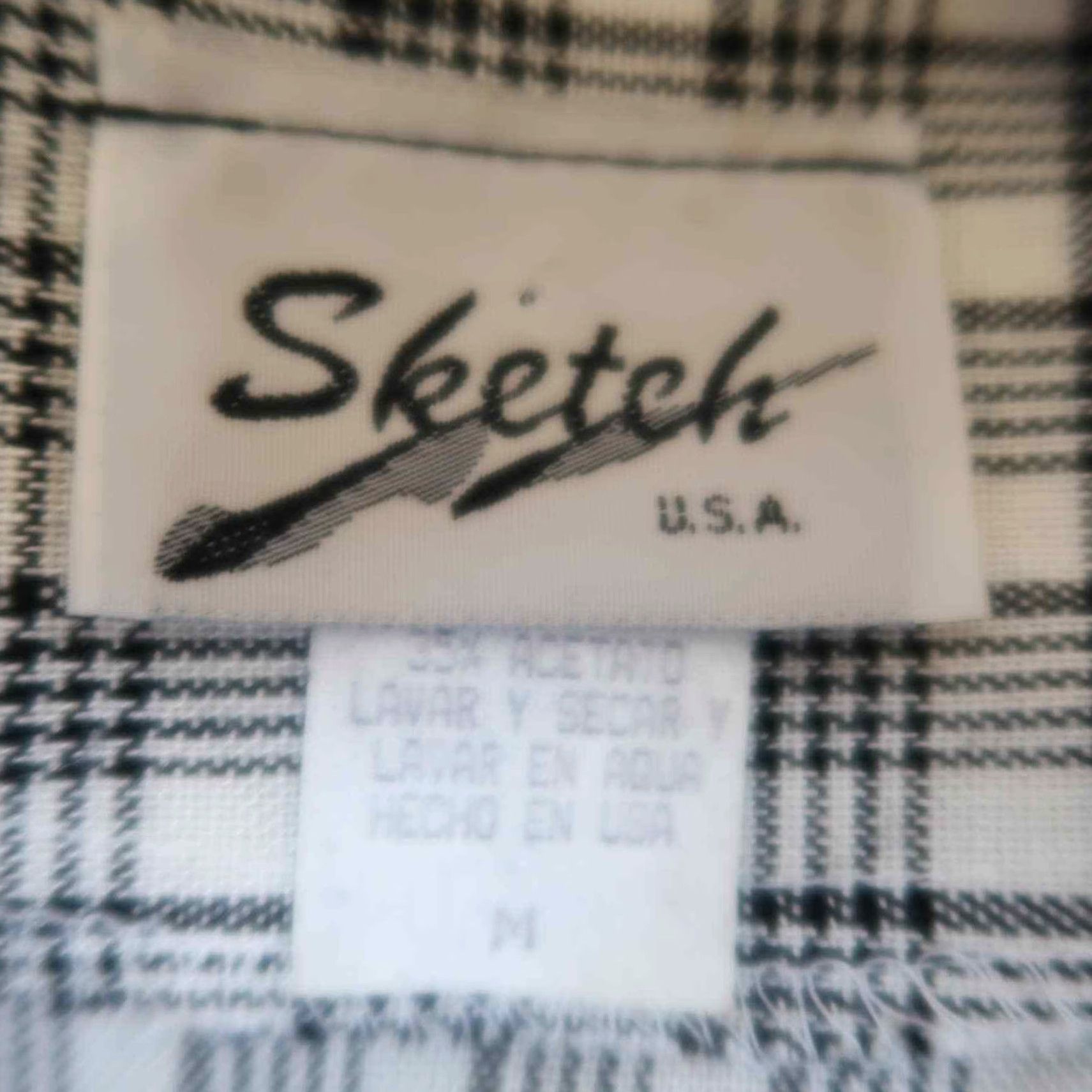 Vintage VINTAGE 90s Sketch Blazer Shirt Cream Plaid Lace Dicky M Mens Women? Size M / US 6-8 / IT 42-44 - 7 Thumbnail