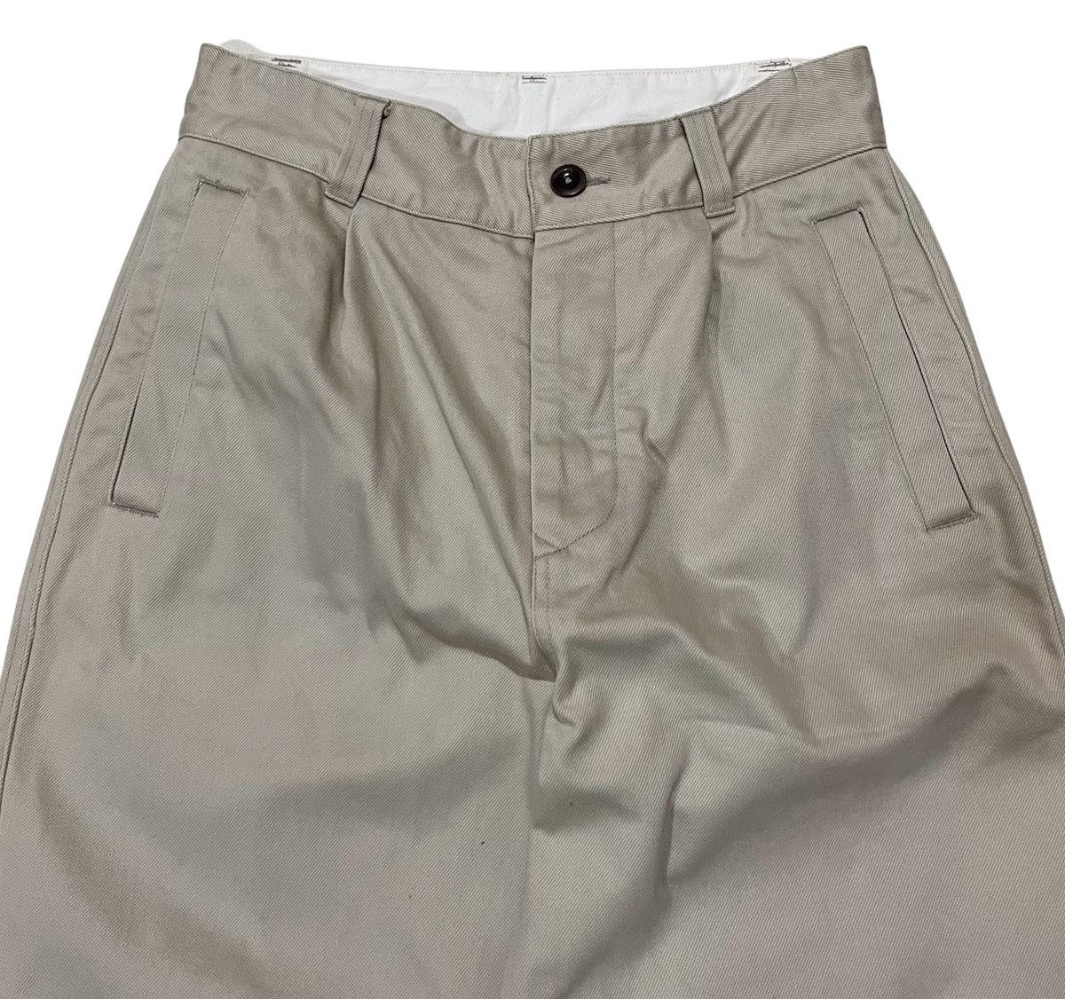 Comme des Garcons Margaret Howell Khaki Cotton Pants Size US 29 - 3 Thumbnail