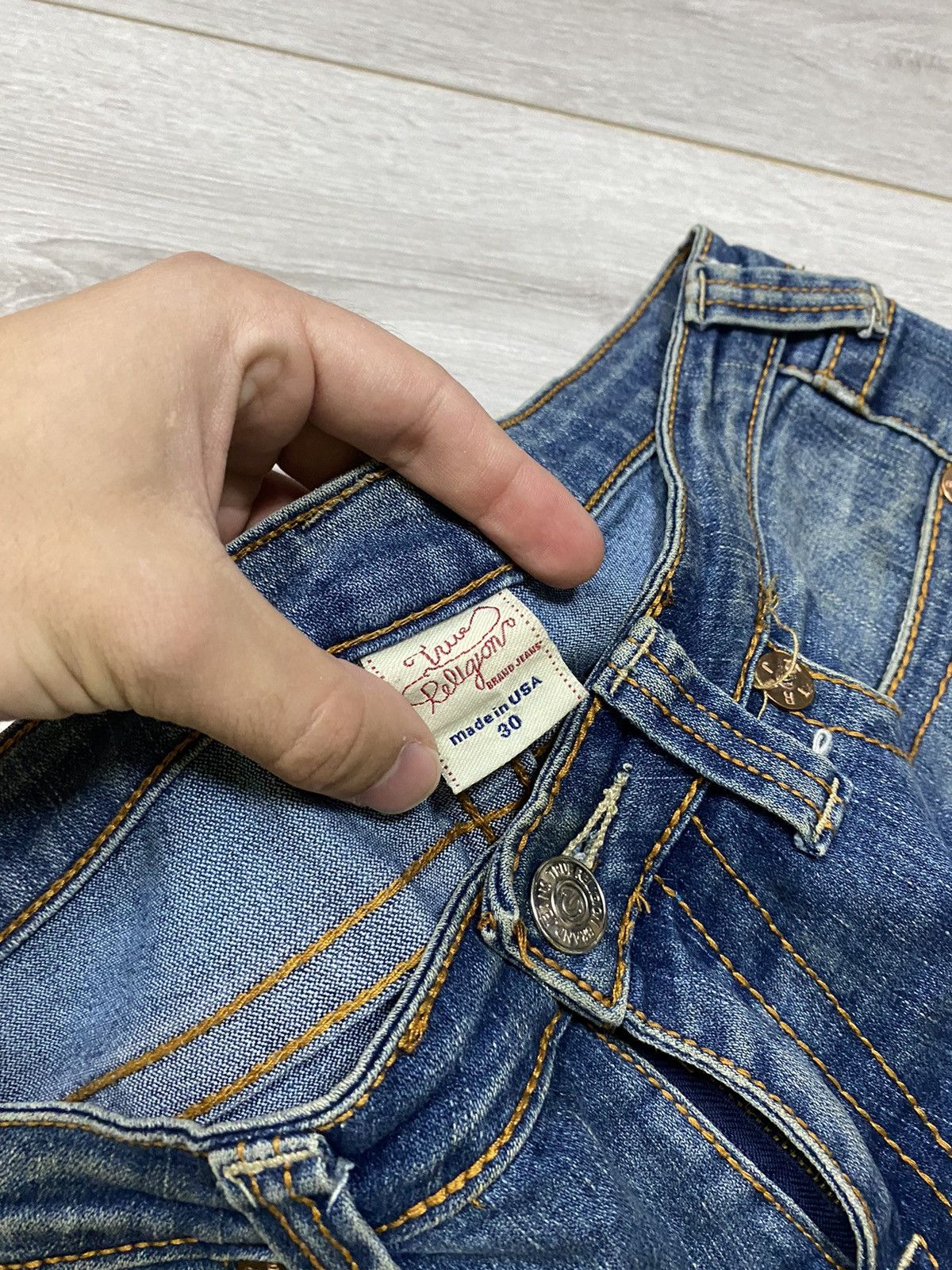 True Religion True Religion vintage horse shoe big logo stitched jeans Size US 30 / EU 46 - 5 Thumbnail