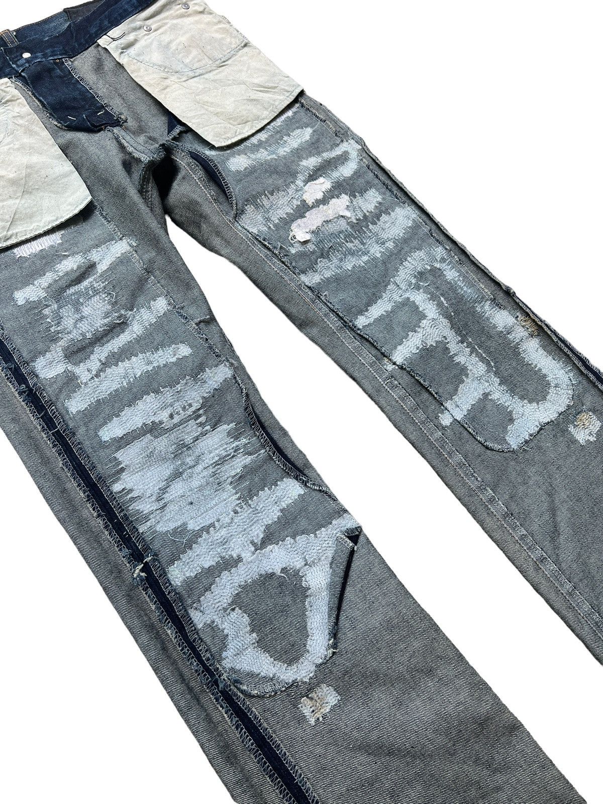 JACKROSE Jackrose 🇯🇵 Distressed Claw Mark Flare Denim Size US 33 - 15 Thumbnail