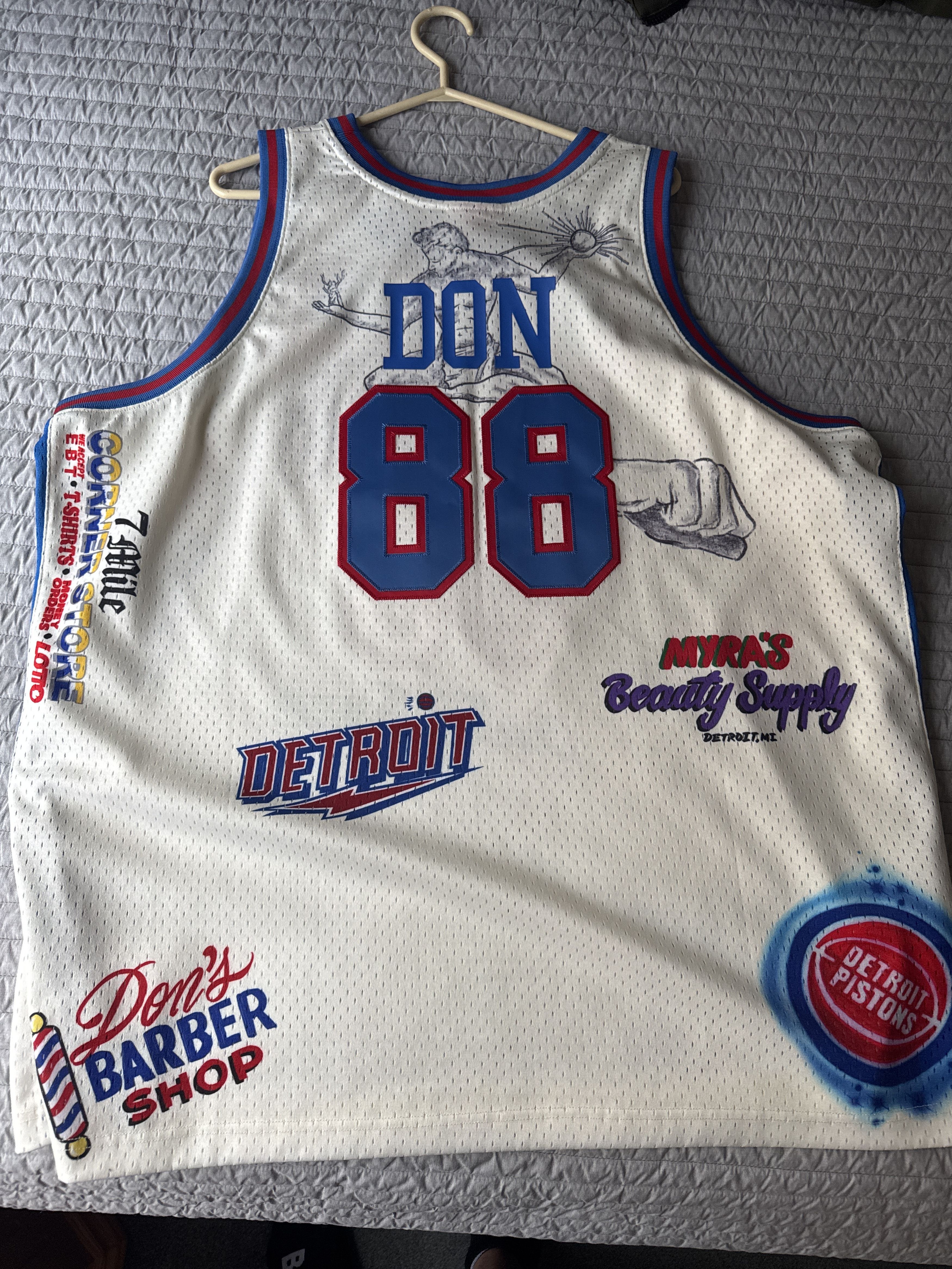 Mitchell & Ness Big Sean x Mitchell and ness pistons jersey XXXL Size US XXL / EU 58 / 5 - 2 Thumbnail