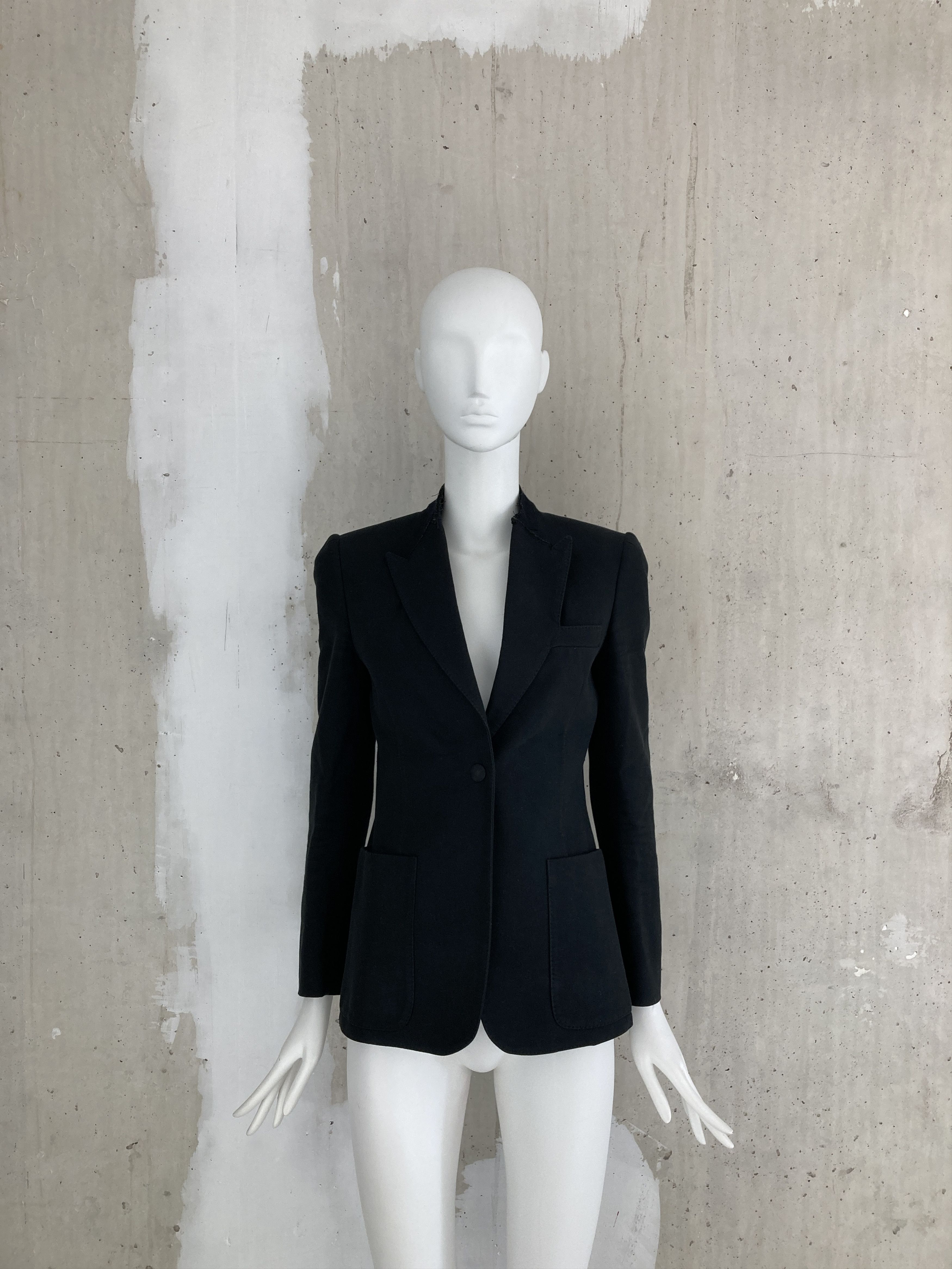 Maison Margiela SS2003 Cut Off Collar Blazer Jacket Size XS / US 0-2 / IT 36-38 - 1 Thumbnail