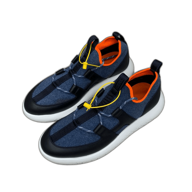 Hermes HERMES Duel Navy Casual Low-Top Shoes Size US 9 / EU 42 - 1 Thumbnail