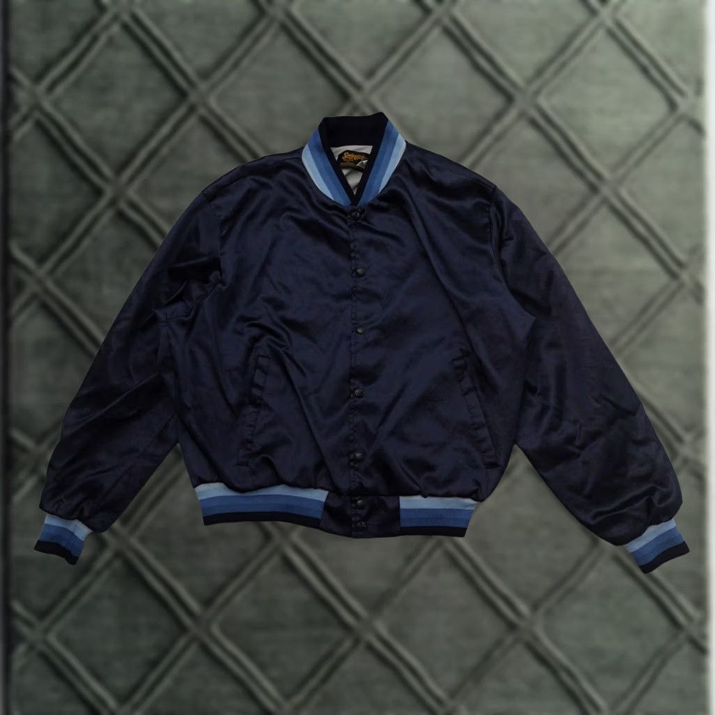 Vintage VINTAGE Swingster Jacket Men XL Blue USA Bomber Nylon Athletic Pattern Solid 25X25 Size XL Size US XL / EU 56 / 4 - 1 Thumbnail