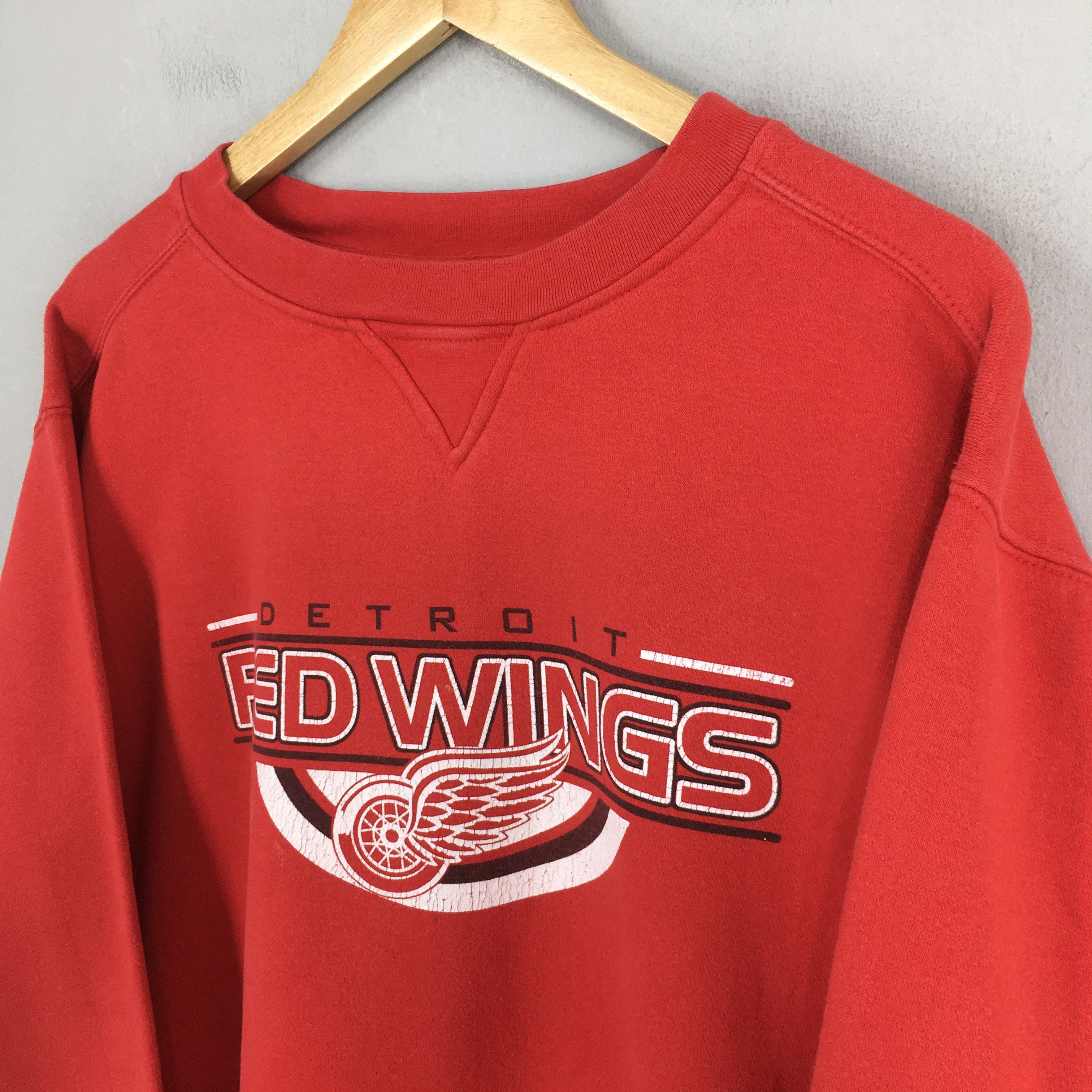 NHL Vintage 90s Detroit Red Wings NHL Sweatshirt Large Size US L / EU 52-54 / 3 - 3 Thumbnail