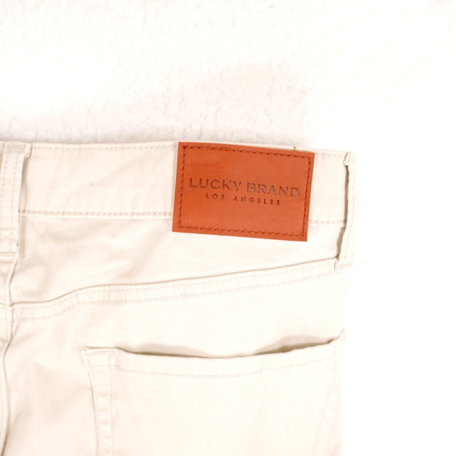 Lucky Brand Lucky Brand 363 Vintage Straight Lightweight Cream Jeans Mid Size US 34 / EU 50 - 6 Thumbnail
