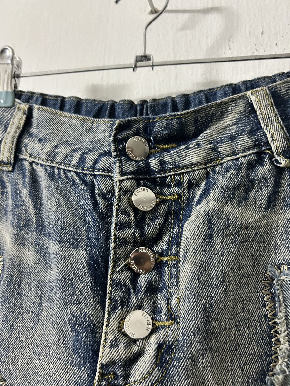 Japanese Brand Unisex Japanese Denim Flame Y2k Design Size US 29 - 7 Thumbnail