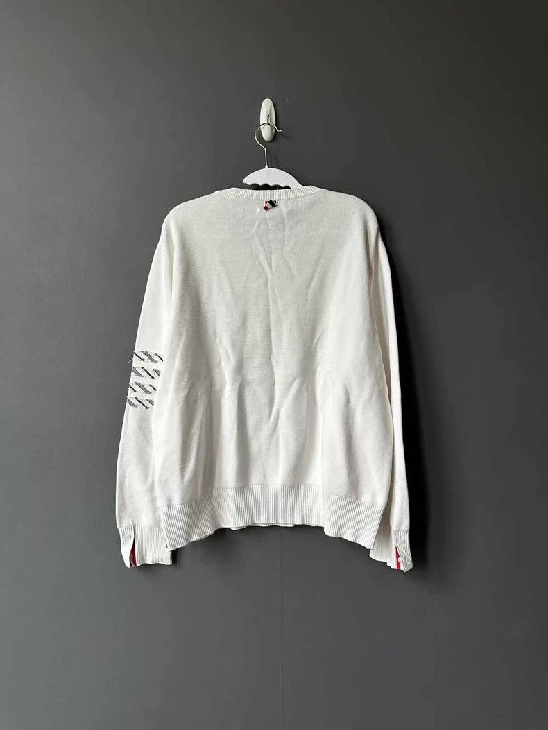 Thom Browne Thom Browne White sweater Size US XL / EU 56 / 4 - 2 Thumbnail