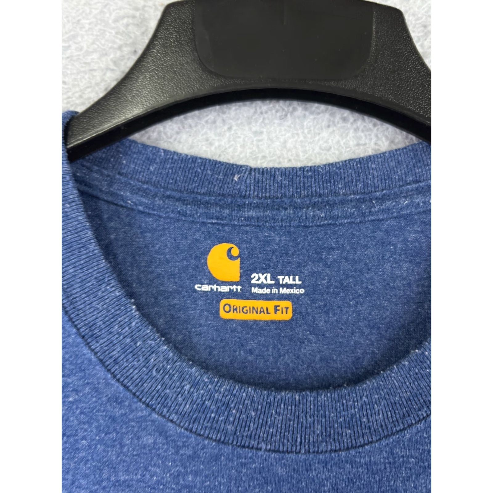 Carhartt Carhartt Shirt Mens 2XL Blue Short Sleeve Crew Neck Cotton Blend Jersey Logo 2000s Work Modern American Mens T-Shirt Size US XXL / EU 58 / 5 - 3 Thumbnail