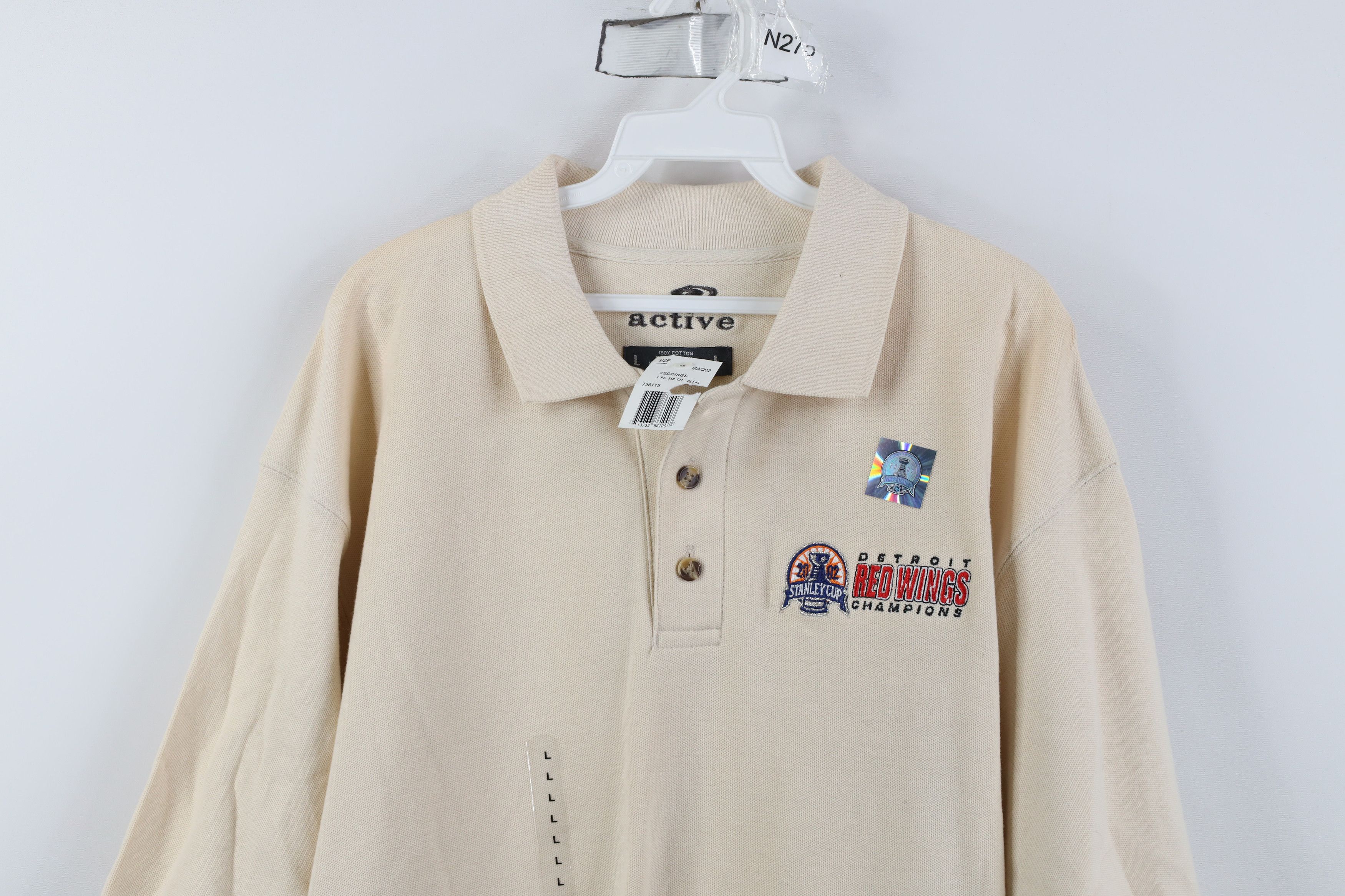 Vintage Deadstock Vintage Stanley Cup Champs Red Wings Hockey Polo Size US L / EU 52-54 / 3 - 2 Thumbnail