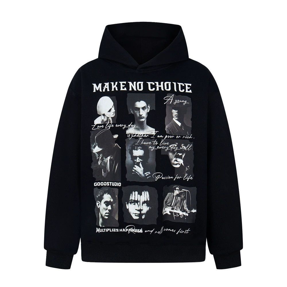 Vintage Loose casual men's street style character print hoodie Size US M / EU 48-50 / 2 - 1 Thumbnail