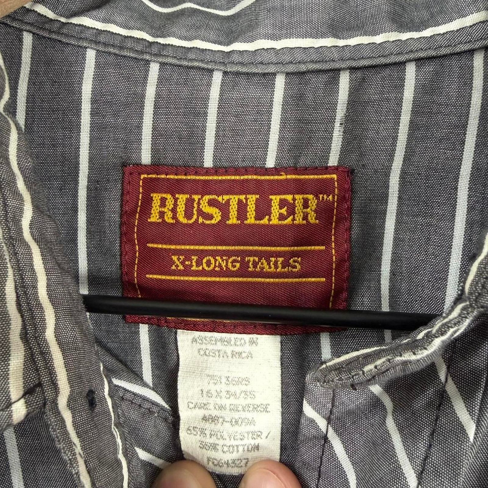Other Vintage 90s Rustler Western Distressed Pearl Snap Shirt Size US M / EU 48-50 / 2 - 6 Thumbnail