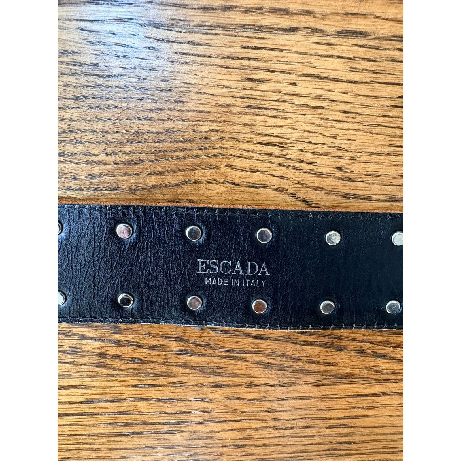 Escada 1980s Vintage Escada Studded Suede Leather Belt Orange Size ONE SIZE - 3 Thumbnail