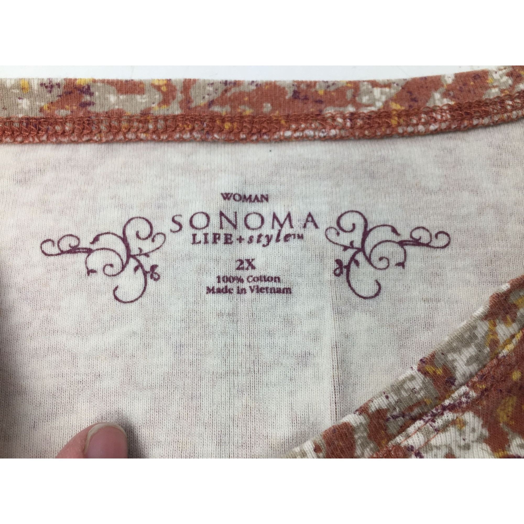 Sonoma SONOMA Womens Size 2X Short Sleeve Tee Shirt Size XXL / US 16-18 / IT 52-54 - 4 Thumbnail