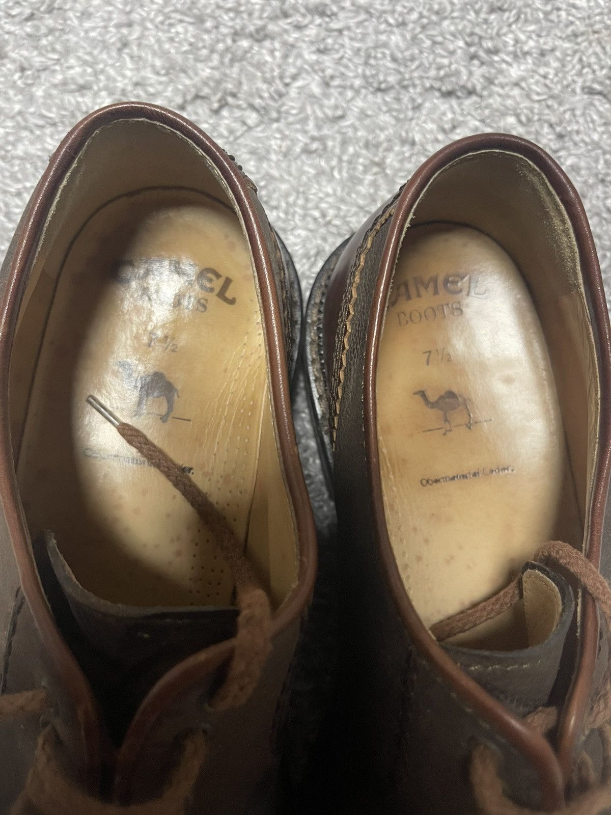 Camel Camel Vintage Leather Brown Casual Derby Boots Size US 8.5 / EU 41-42 - 14 Thumbnail