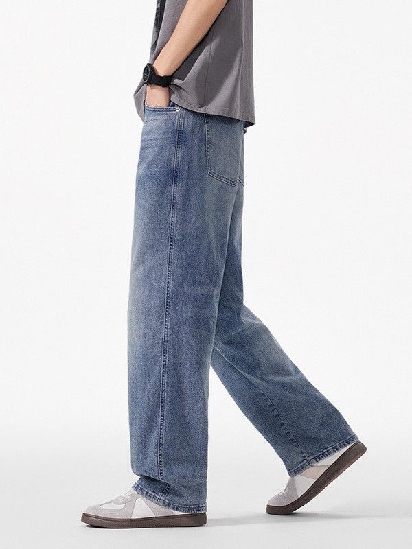 Vintage Men's casual gradient straight leg blue jeans Size US 32 / EU 48 - 4 Thumbnail