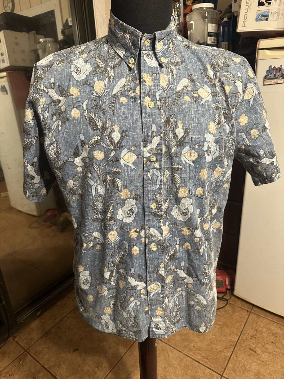 Reyn Spooner PreOwned Reyn Spooner Blue Hawaiian Print Men's S Size US S / EU 44-46 / 1 - 1 Thumbnail