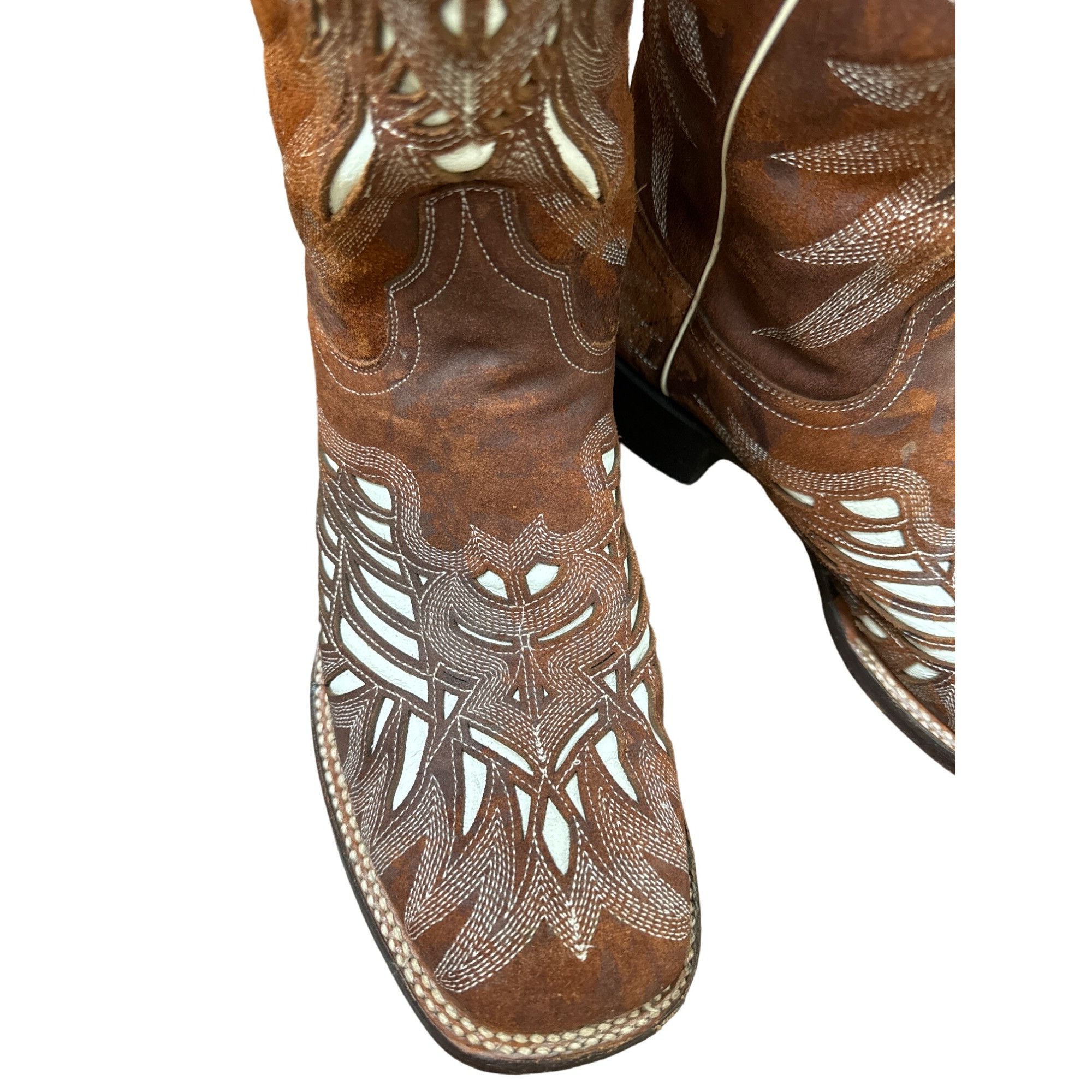 Designer Resistol men’s brown leather western shoe boots size 9D SKU Size US 9 / EU 42 - 4 Thumbnail