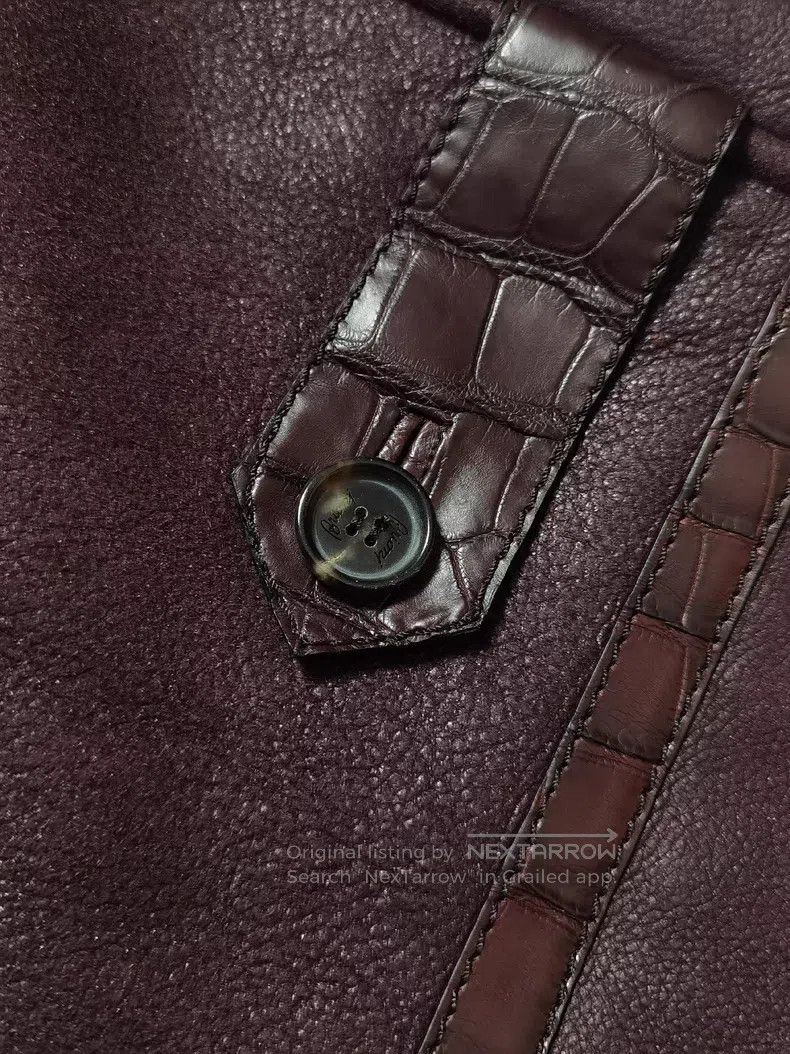 Brioni Brioni Top-grade crocodile leather patchwork fur-integrate Size US M / EU 48-50 / 2 - 8 Thumbnail