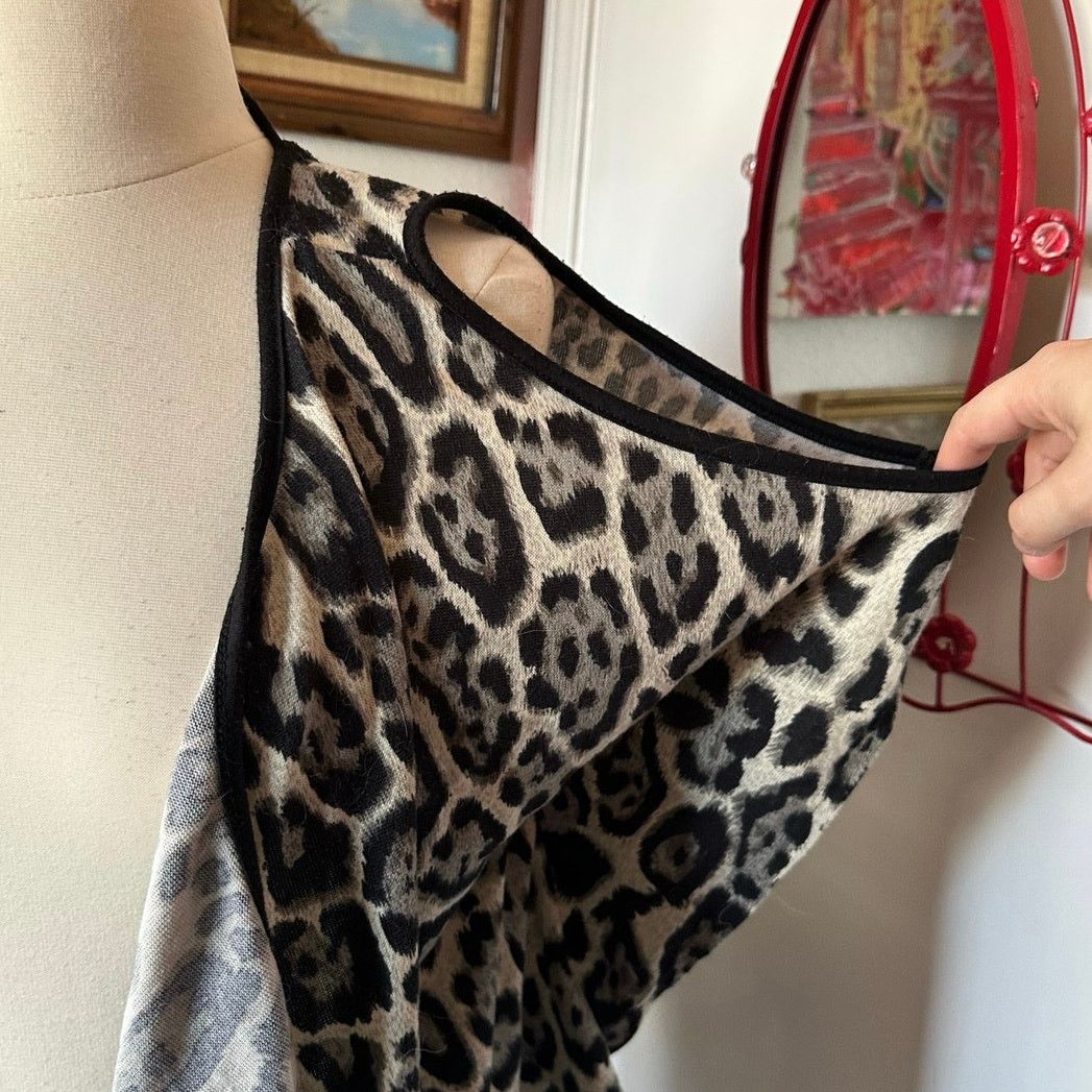 Other day trip cheetah animal print gray black cardigan Size M / US 6-8 / IT 42-44 - 2 Thumbnail