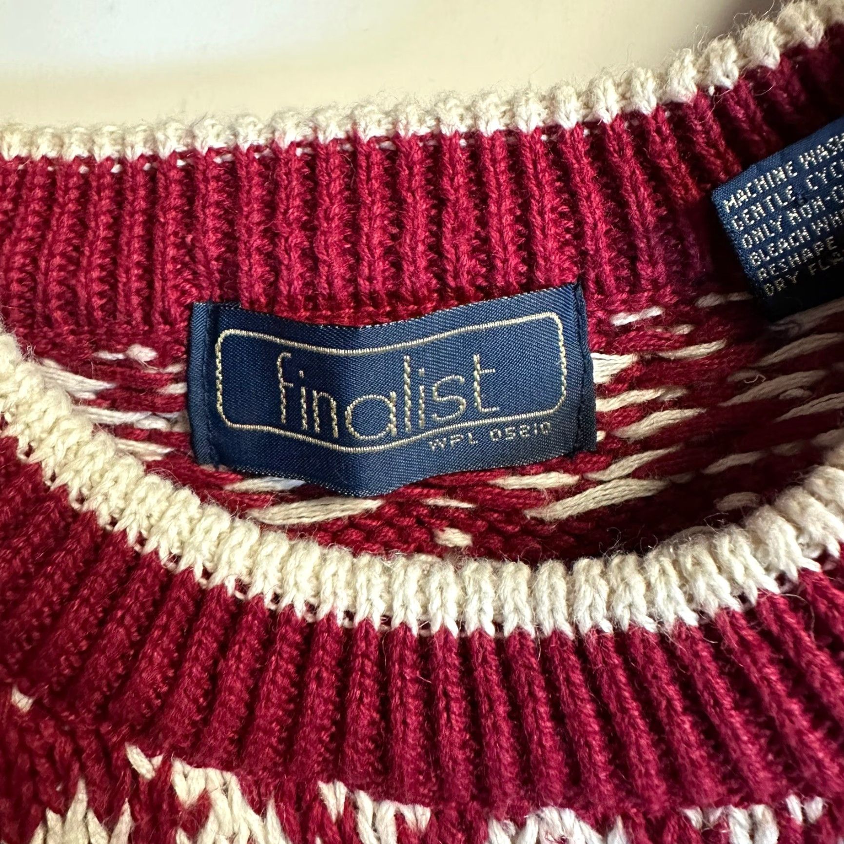 Vintage VINTAGE Finalist Red Cable Chunky Knit Sweater Cotton blend Men's M NEW NOS Size US M / EU 48-50 / 2 - 5 Thumbnail