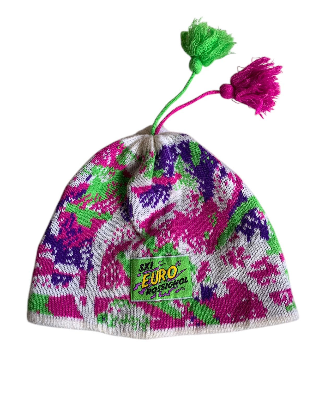 Japanese Brand × Kapital × Vintage Knit Ski Euro Rossignol Winter Sessions Rare Design Beanie Size ONE SIZE - 1 Thumbnail