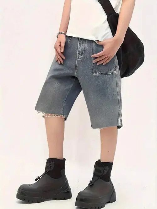 Japanese Brand × Vintage VINTAGE Y2K RETRO jeans denim shorts Size US 37 - 2 Thumbnail