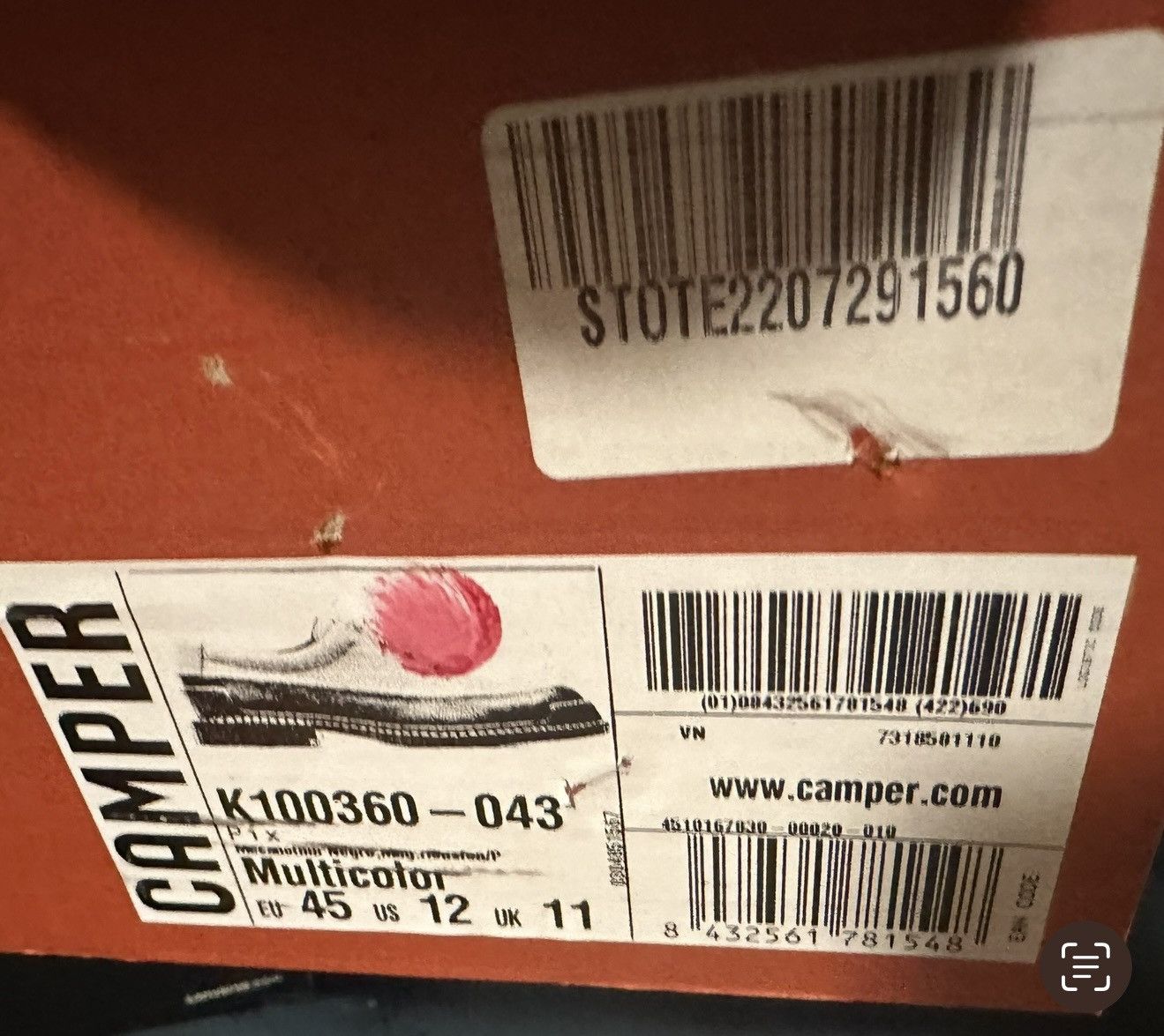 Camper Camper K100360-43 Men’s - sz 12 - New Size US 12 / EU 45 - 2 Thumbnail