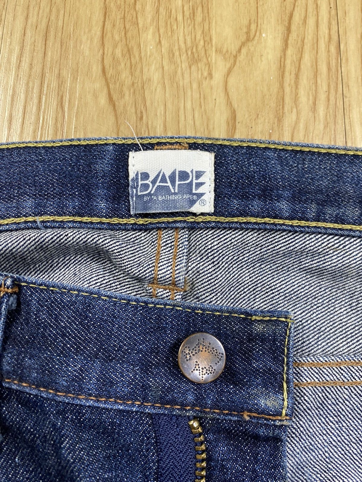 Bape Vintage A Bathing Ape Jeans Patch Logo Size US 33 - 9 Thumbnail