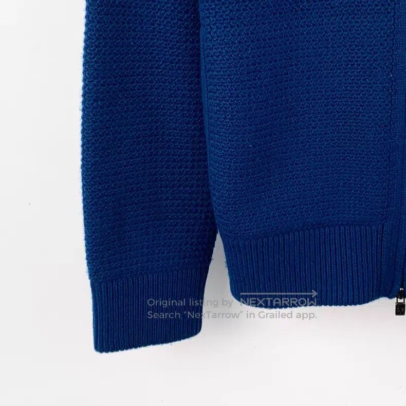 Loro Piana Loro Piana Navy blue cashmere hooded zippered long sleeve Size S / US 4 / IT 40 - 4 Thumbnail