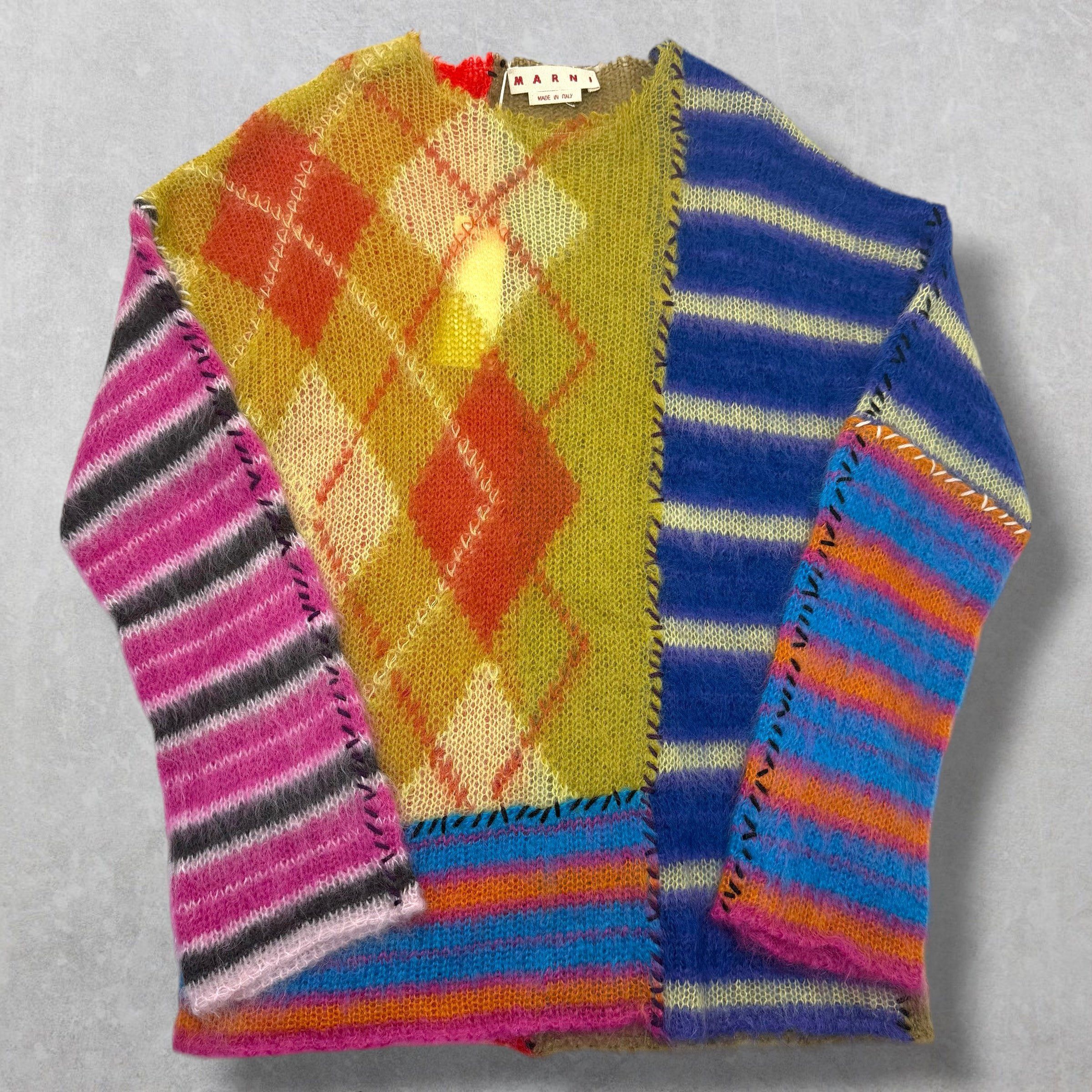 Marni Marni Argyle Mohair-Blend Sweater 50 (L) Size US L / EU 52-54 / 3 - 1 Thumbnail