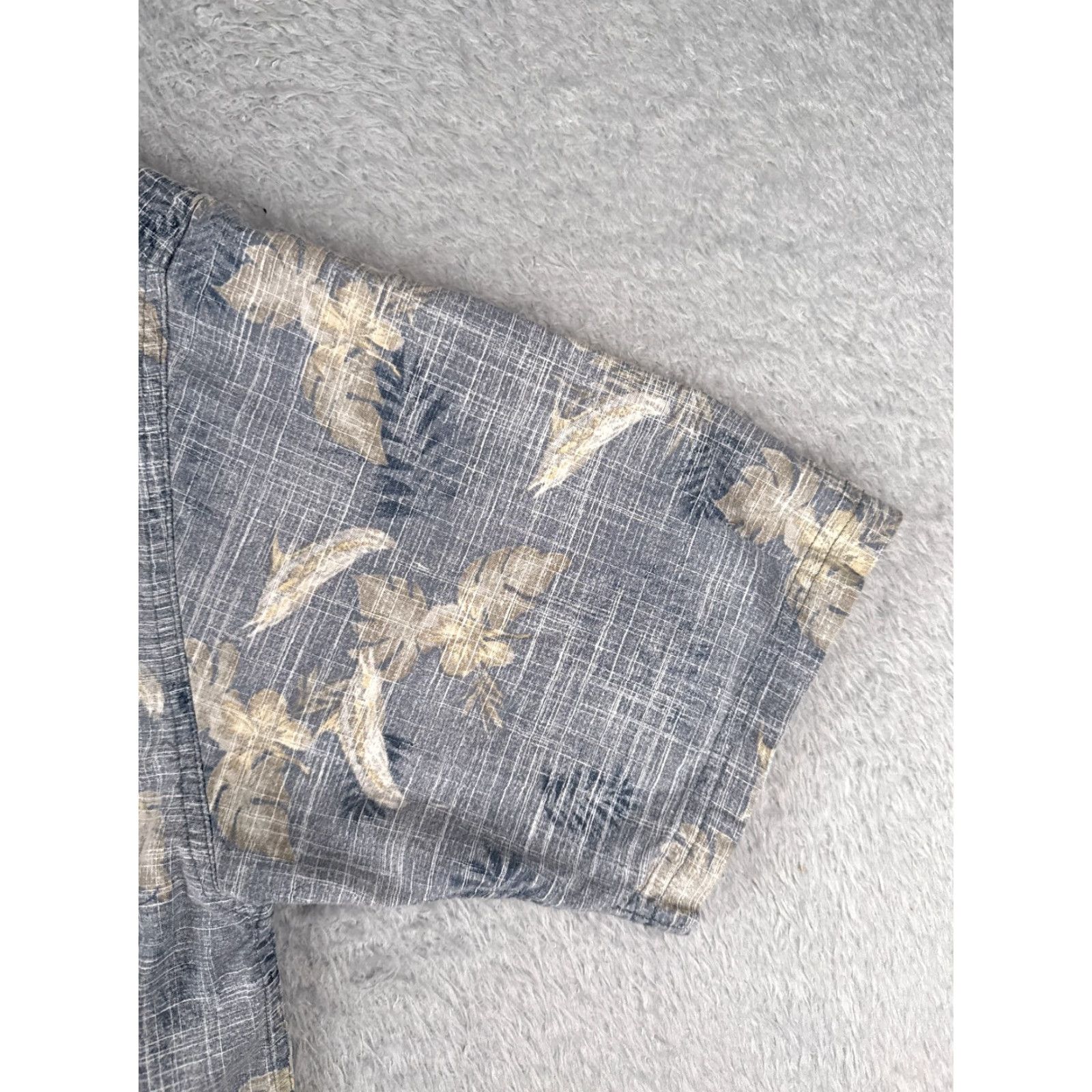 Faded Glory Faded Glory Men Shirt Floral Beig e 100% Cotton Hawaiian Pocket Short Sleeve Button-Up Vintage: No Size US M / EU 48-50 / 2 - 2 Thumbnail