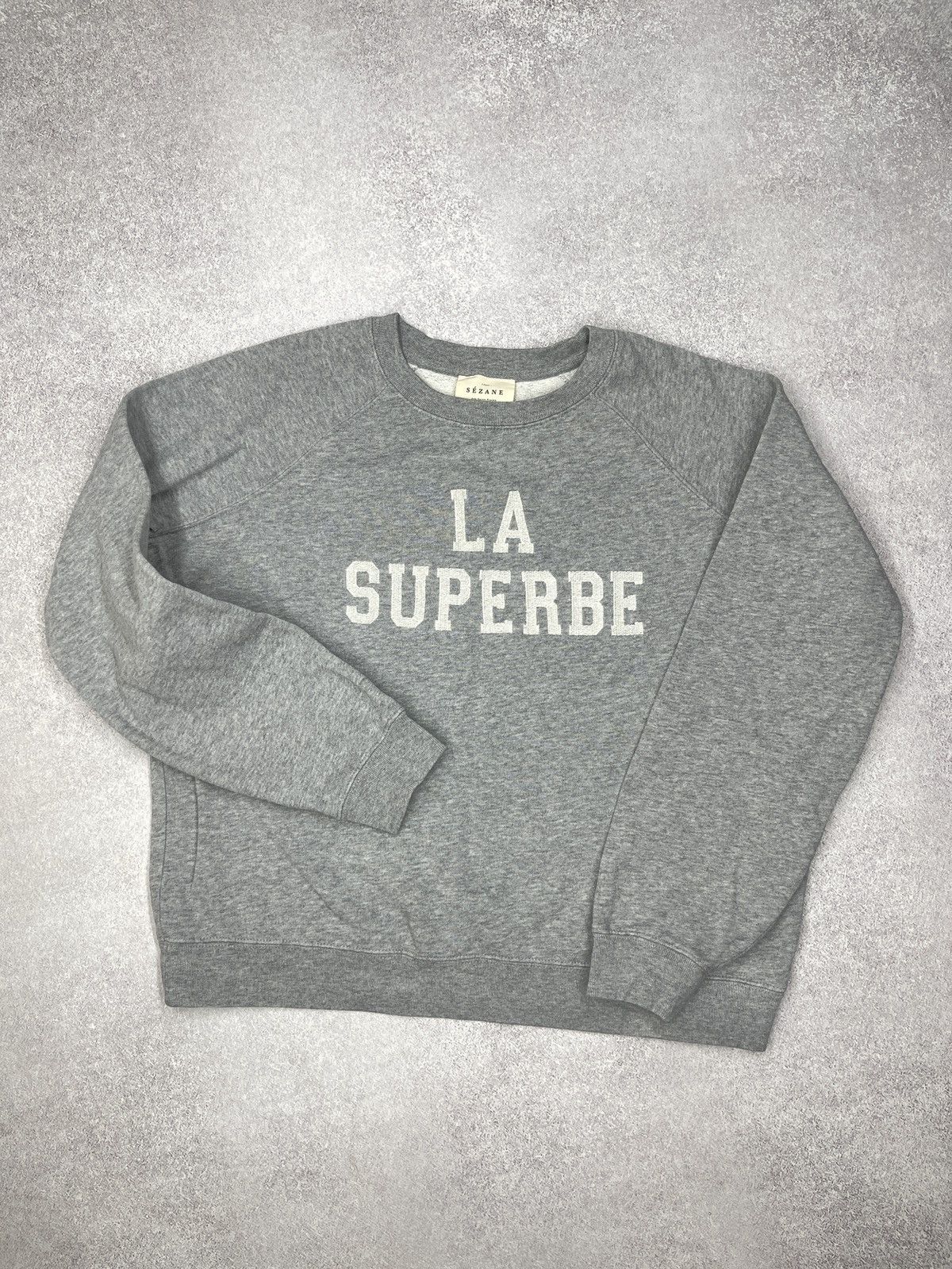 Designer × Sezane Womens Sezane La Superbe Sweatshirt Grey Portugal Size S Size S / US 4 / IT 40 - 2 Thumbnail