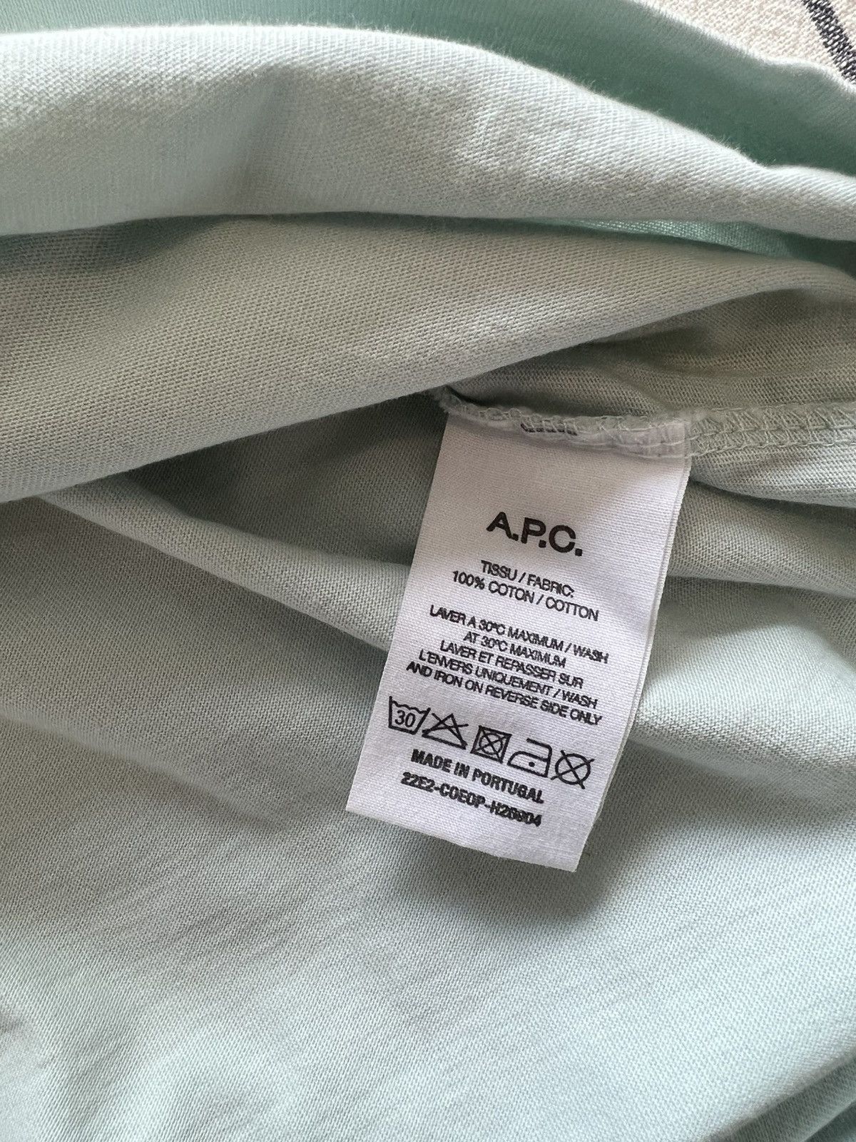 A.P.C. A.P.C. Teal Blue T-Shirt Size US L / EU 52-54 / 3 - 5 Thumbnail