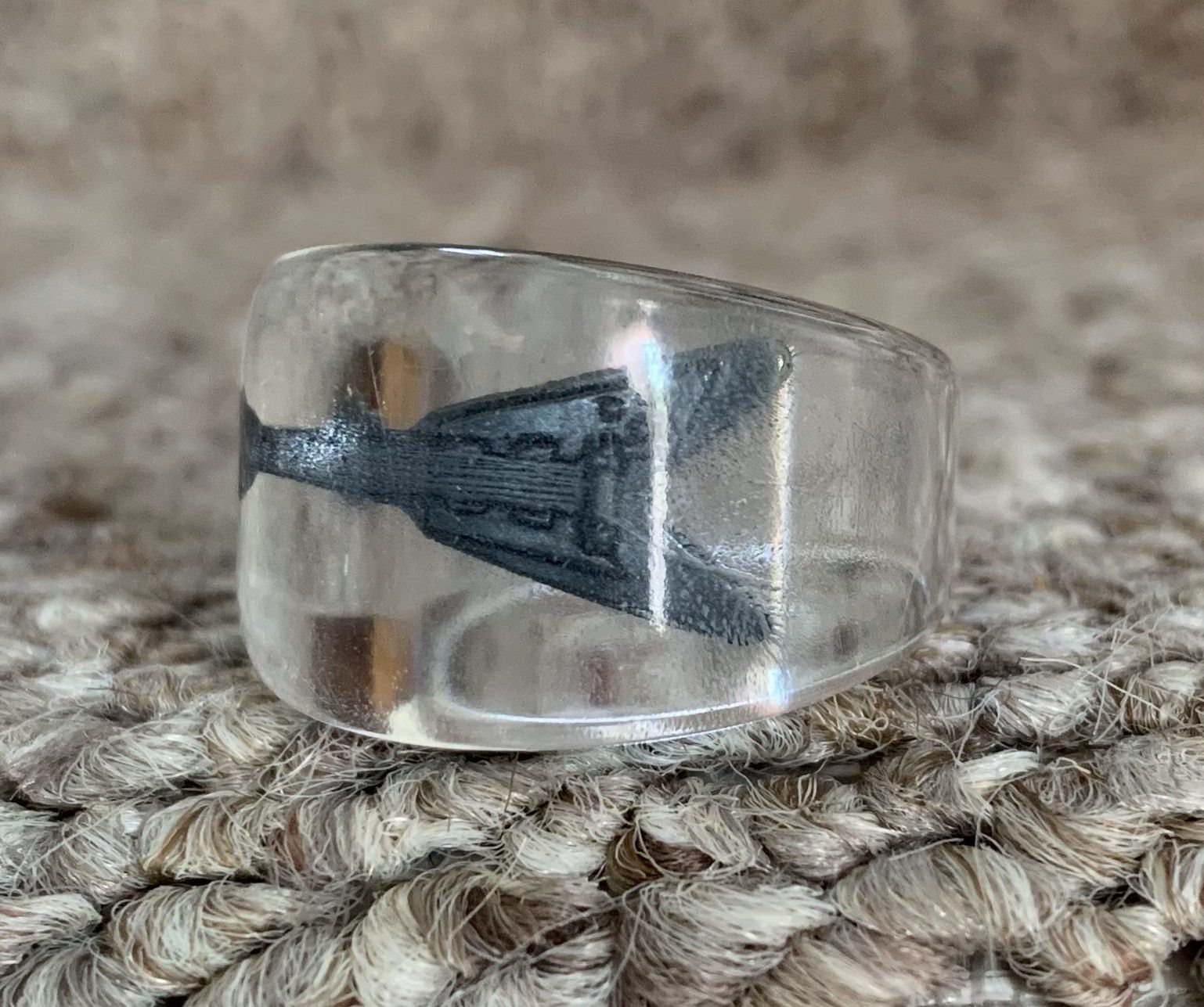 Number (N)ine SS05 Nightcrawler Acrylic Silver Guitar Ring Size ONE SIZE - 3 Thumbnail