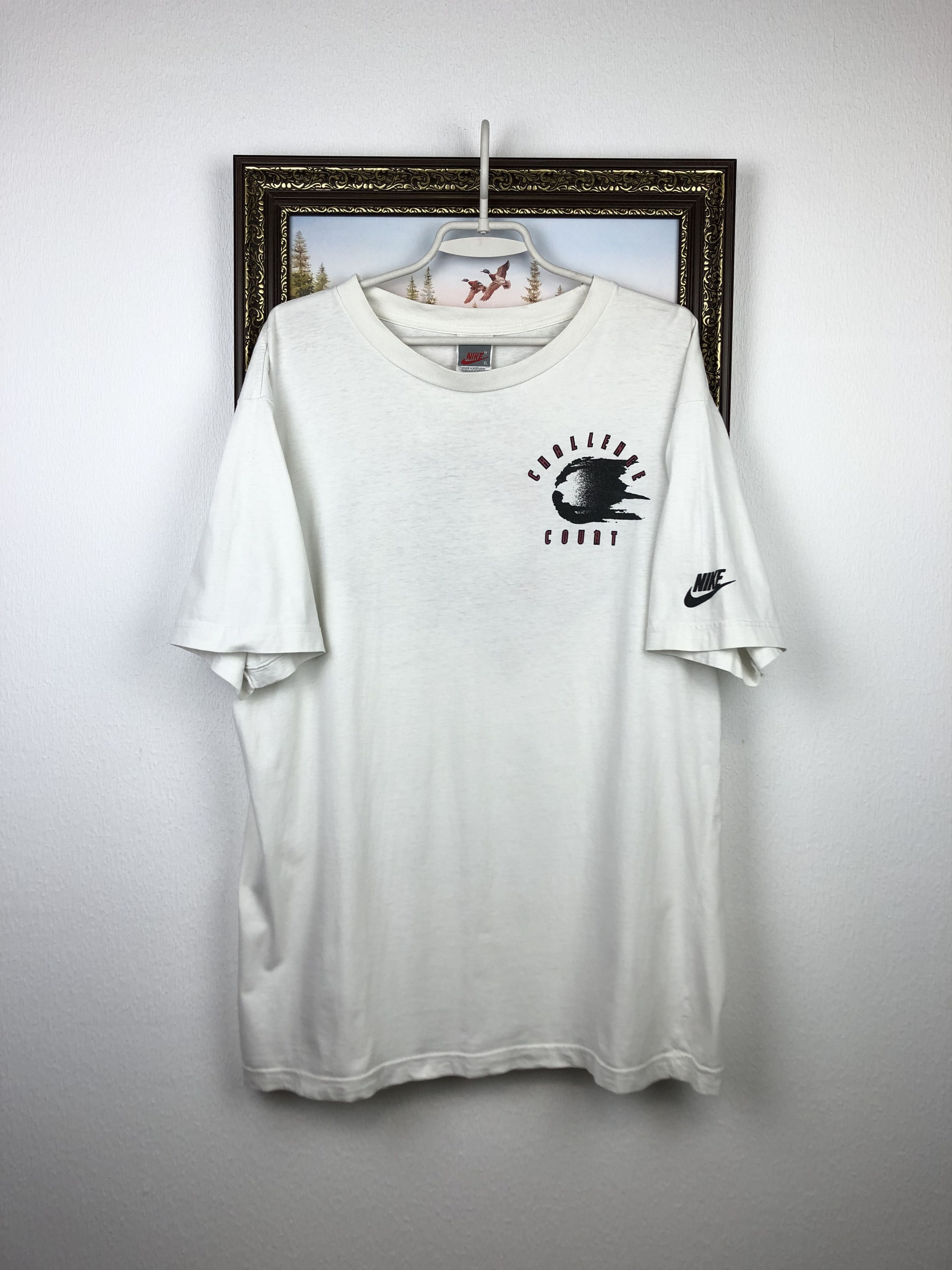 Vintage Nike Challenge Court Agassi Tennis Shirt Polo Tee
