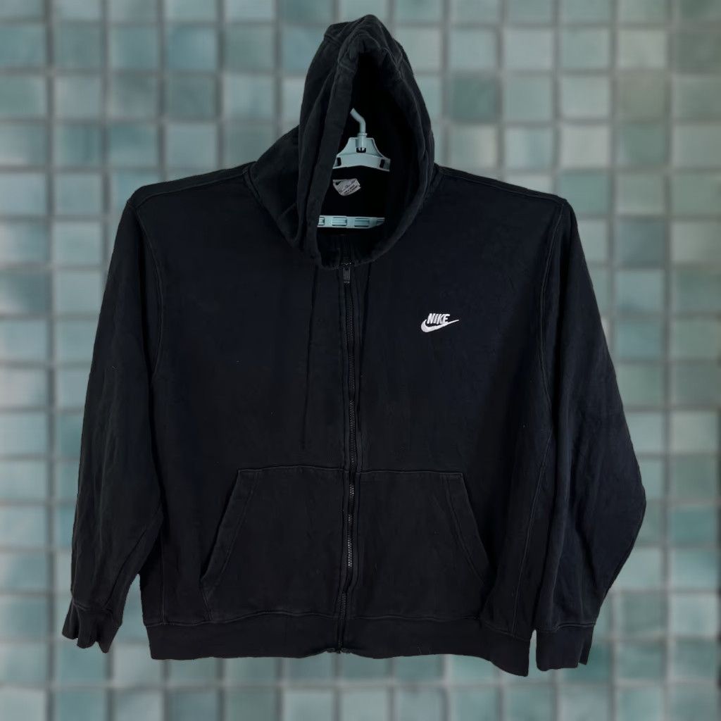 Nike Nike Full Zip Hooded Sweatshirt Mens 2XL Black Embroidered Sportswear Size US XXL / EU 58 / 5 - 1 Thumbnail