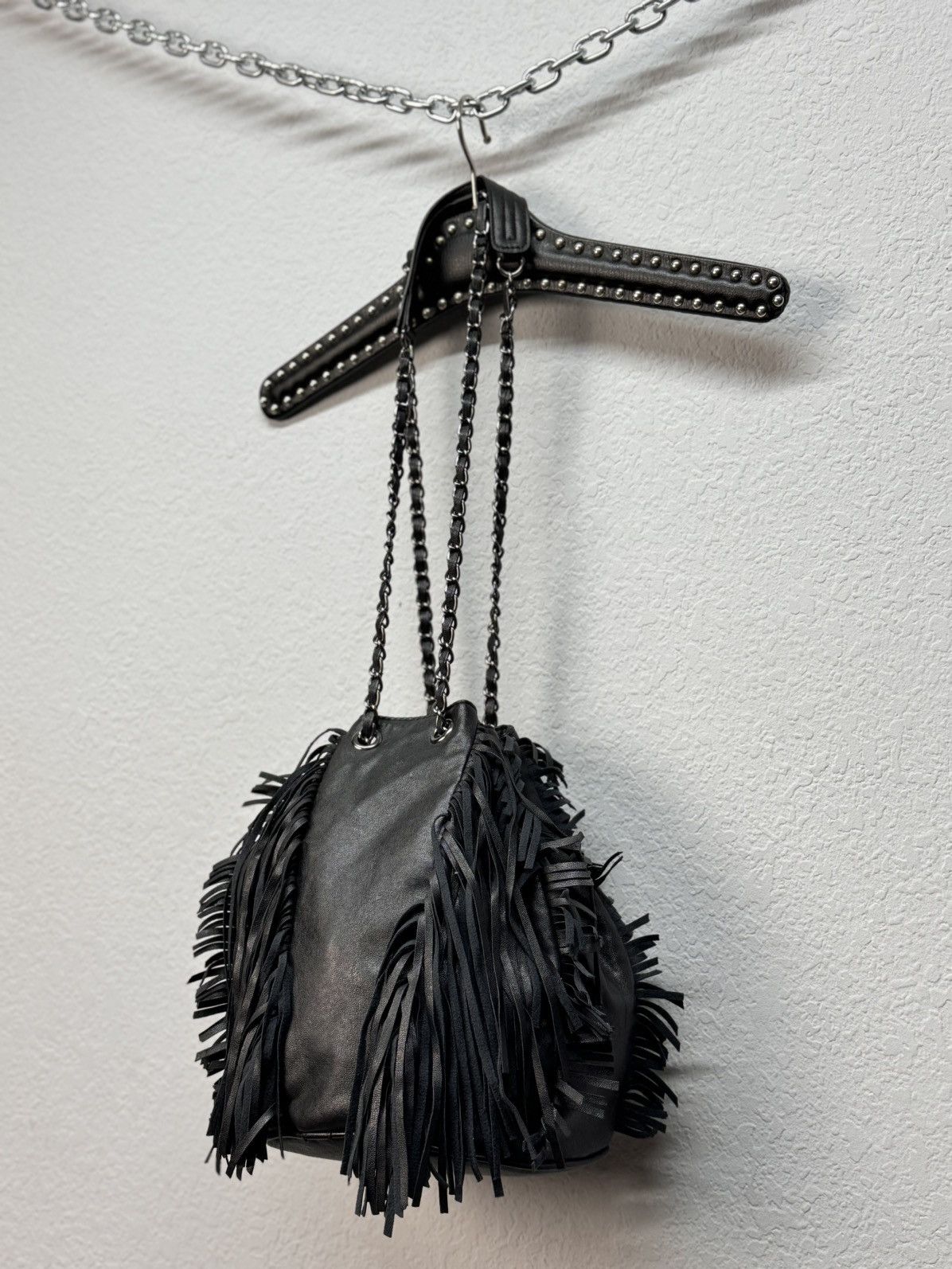 Diesel × Tornado Mart messenger sling bag canvas leather handmade gothic opium Size ONE SIZE - 6 Thumbnail