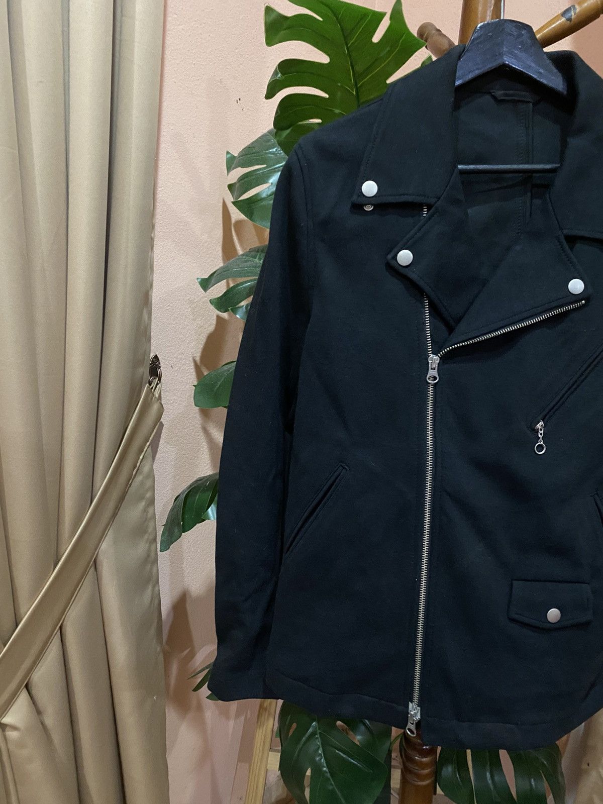 RAGEBLUE RAGEBLUE Japanese Minimalist Black Cotton Biker Asymmetrical Size US M / EU 48-50 / 2 - 5 Thumbnail