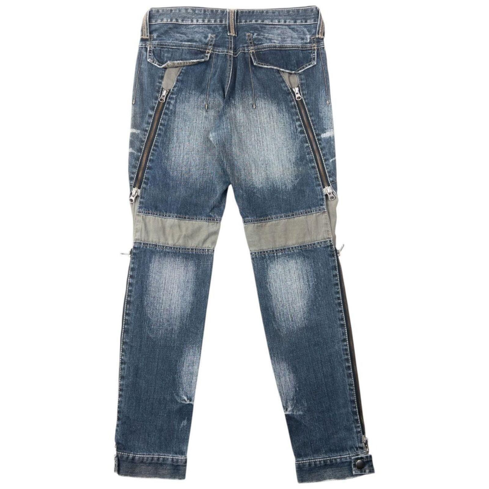 Other Vintage 2000s PPFM Multi Zip Denim Jeans Size W30 Size US 30 / EU 46 - 2 Thumbnail