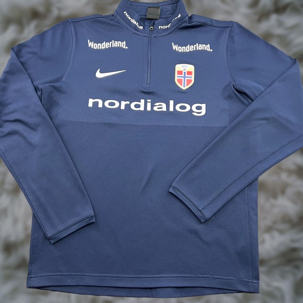 Nike Nike Track Top 1/4 Zip Mens M Football Jersey Blue Nike Jersey Size US M / EU 48-50 / 2 - 1 Thumbnail
