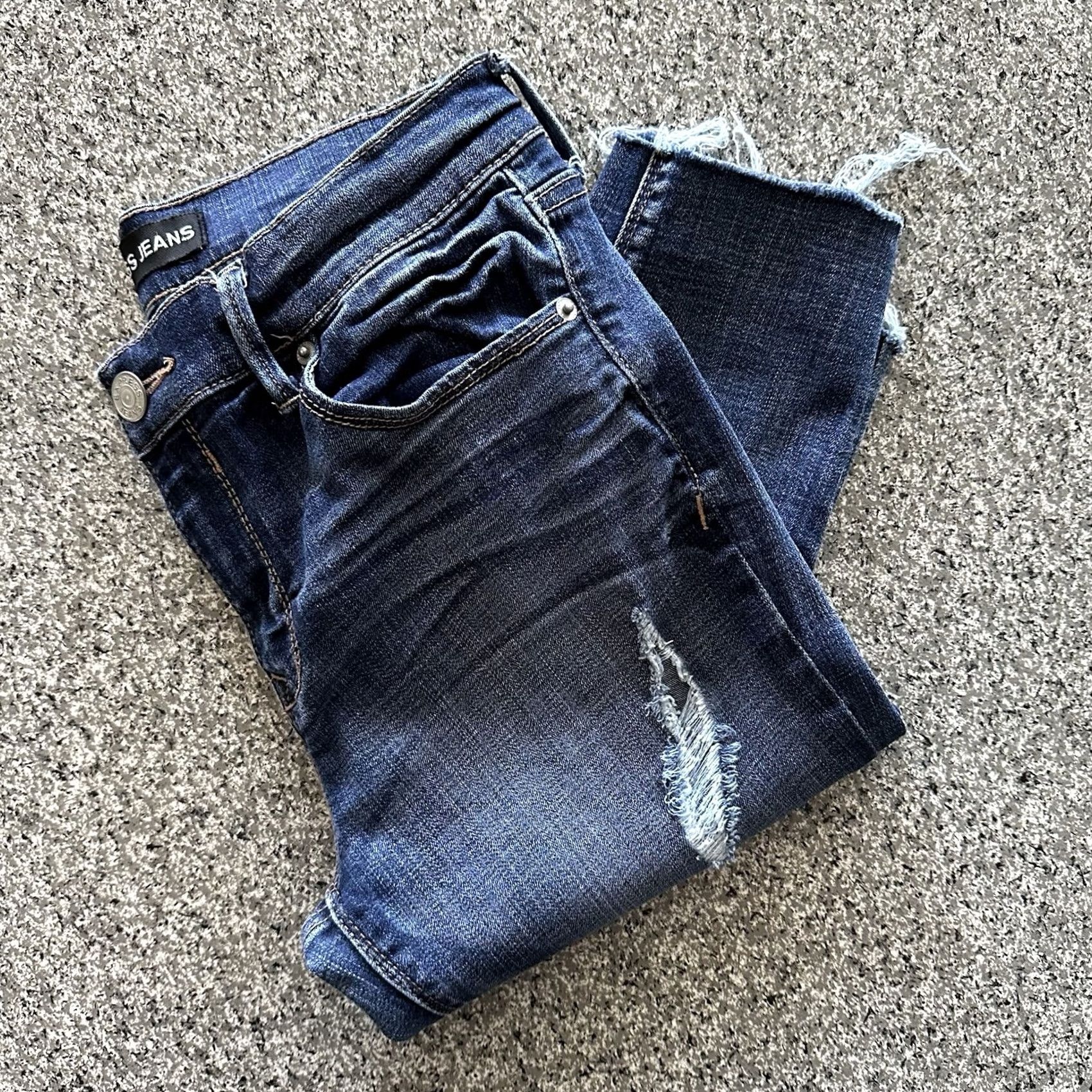 Express Express Jeans Womens 8 29x24 Mid Rise Cropped Denim Blue 5-Pocket Stretch N/A Size 29" - 2 Thumbnail