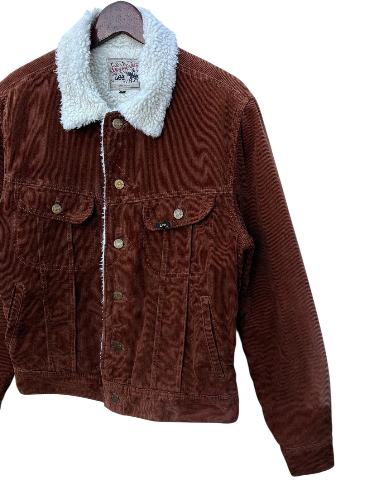 Lee Lee Storm Rider Corduroy Sherpa Lining Faded Sleeve Jacket Size US S / EU 44-46 / 1 - 6 Thumbnail