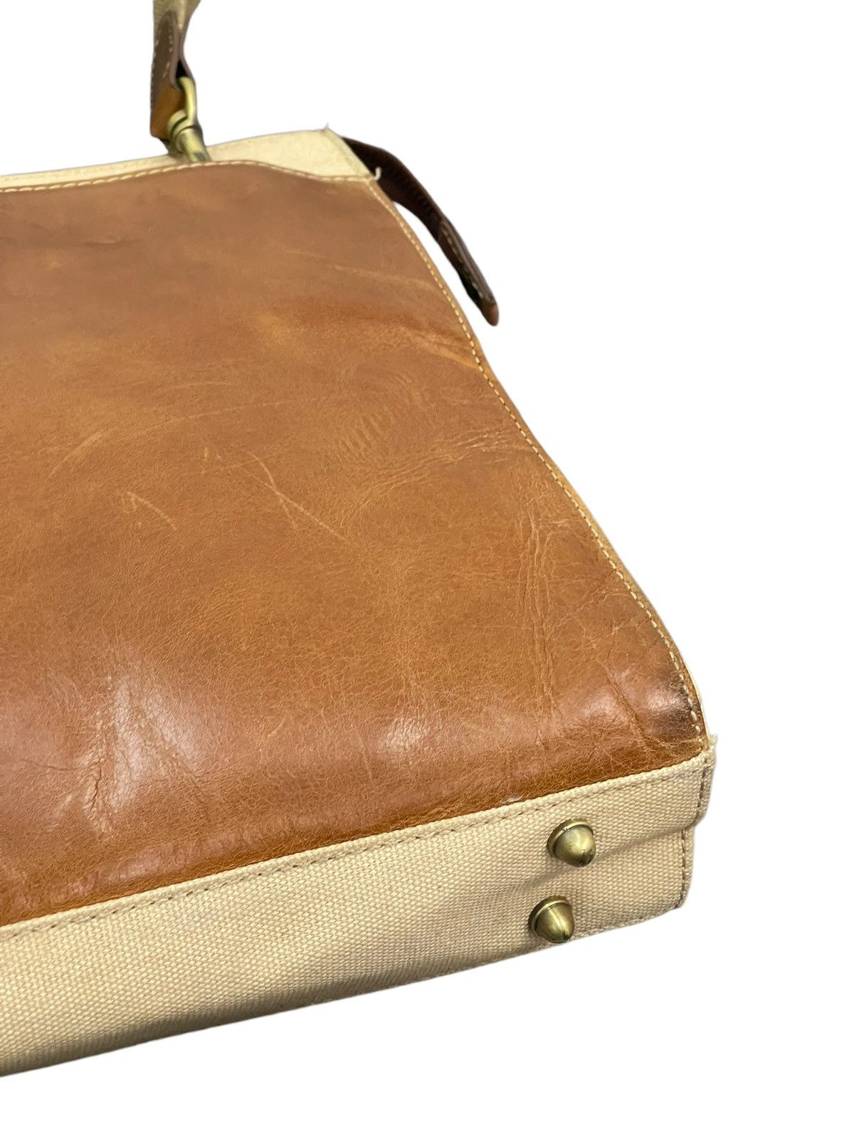 Leather Leather Cotton Canvas Apiana Office Bag 9🟩 Size ONE SIZE - 6 Thumbnail