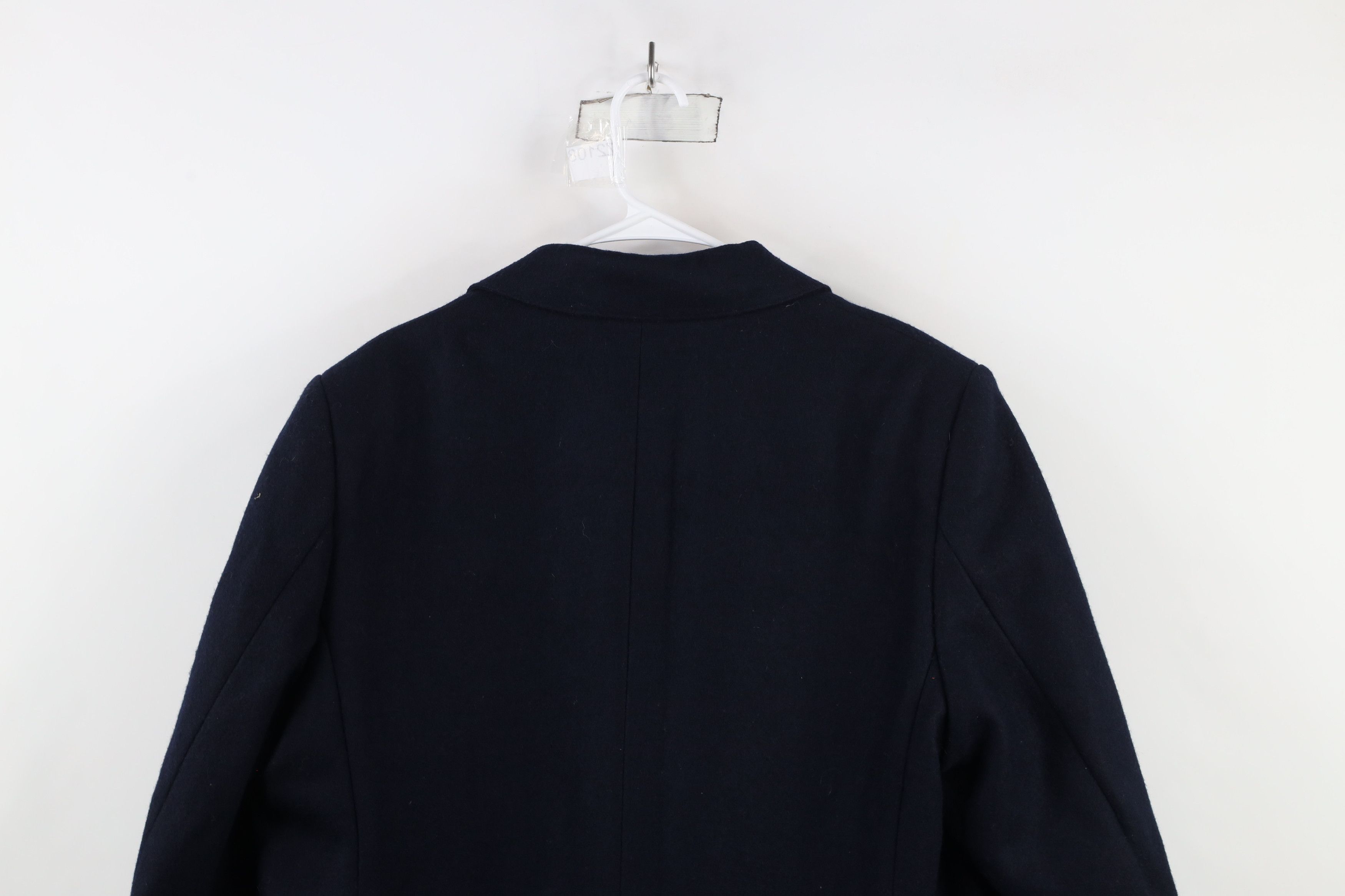 Vintage Vintage 90s Streetwear Wool Blend Overcoat Jacket Navy USA Size US L / EU 52-54 / 3 - 13 Thumbnail