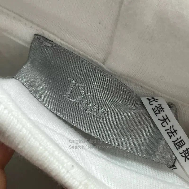 Dior Dior White Cotton Floral Long Sleeve Hoodie . Size L / US 10 / IT 46 - 4 Thumbnail