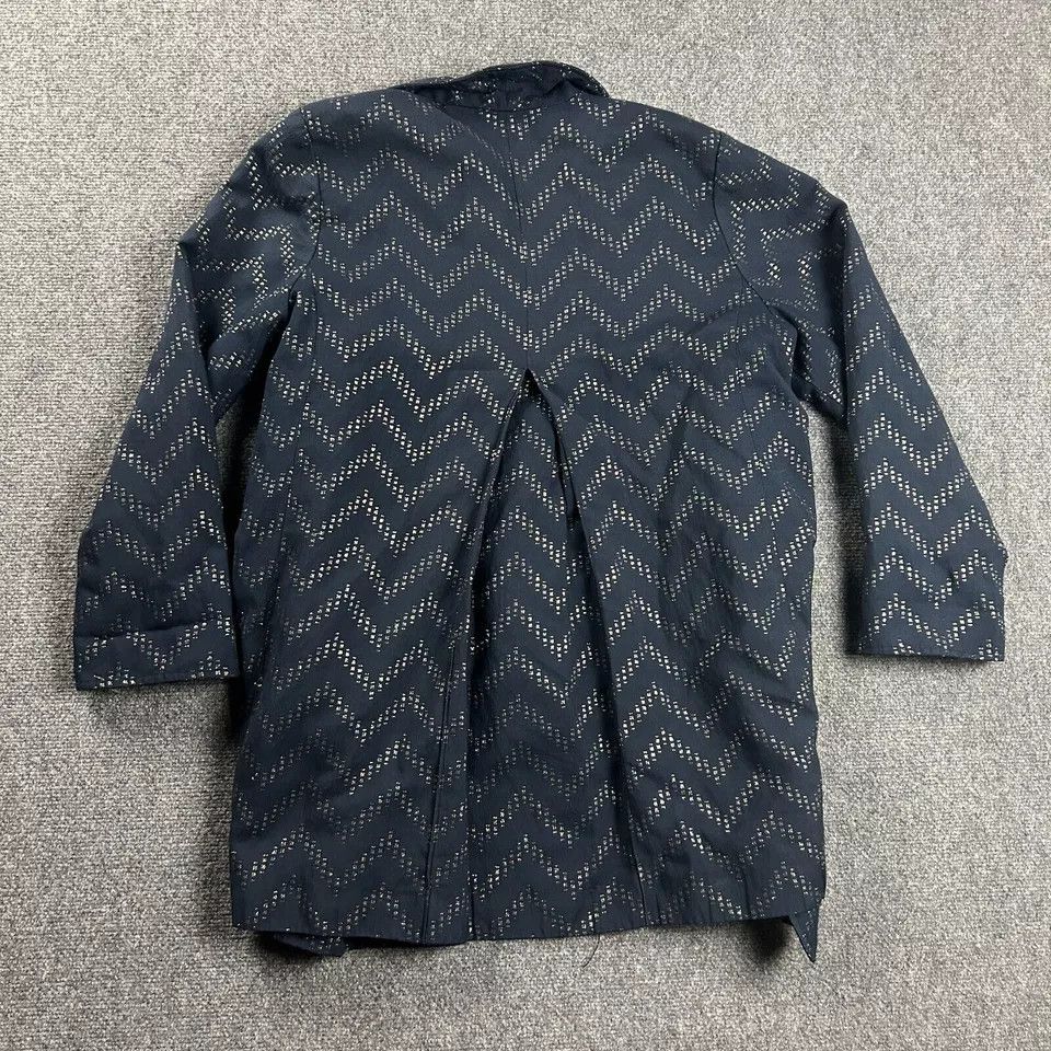 Chicos Chico's Blazer Womens 2 US Medium Open Front Jacket Metallic Size M / US 6-8 / IT 42-44 - 6 Thumbnail